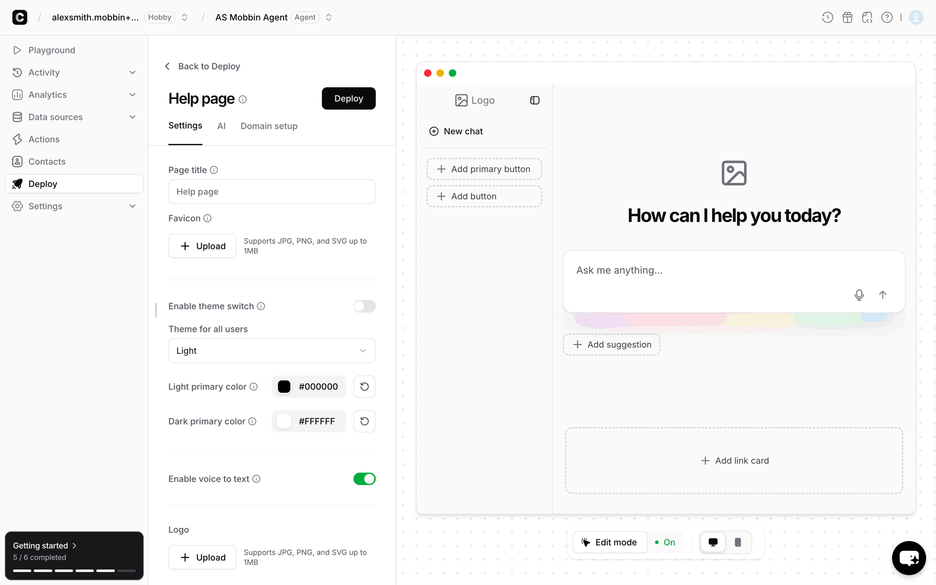 Chatbase Web Business interface screenshot 3