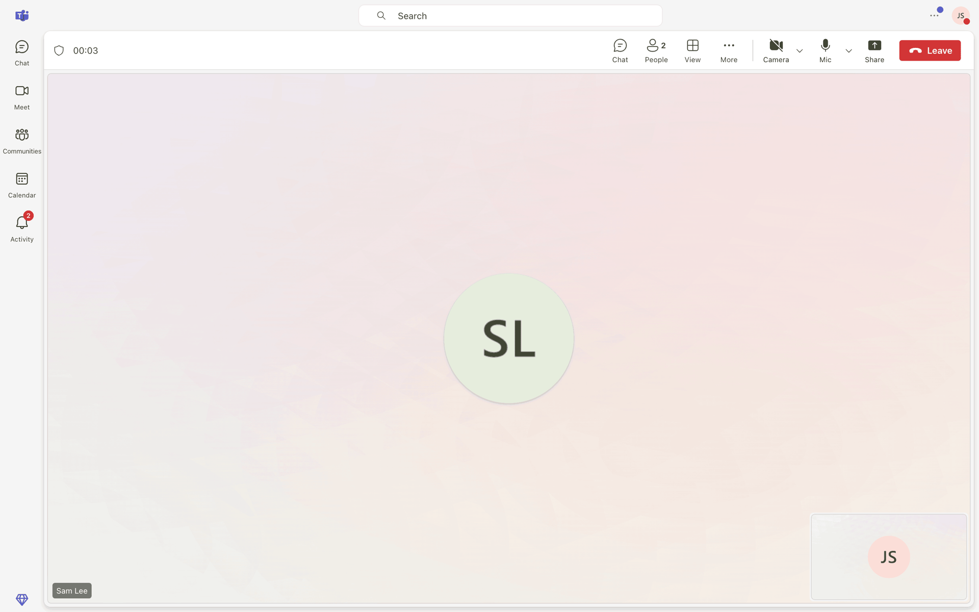 Microsoft Teams Web Business interface screenshot 16