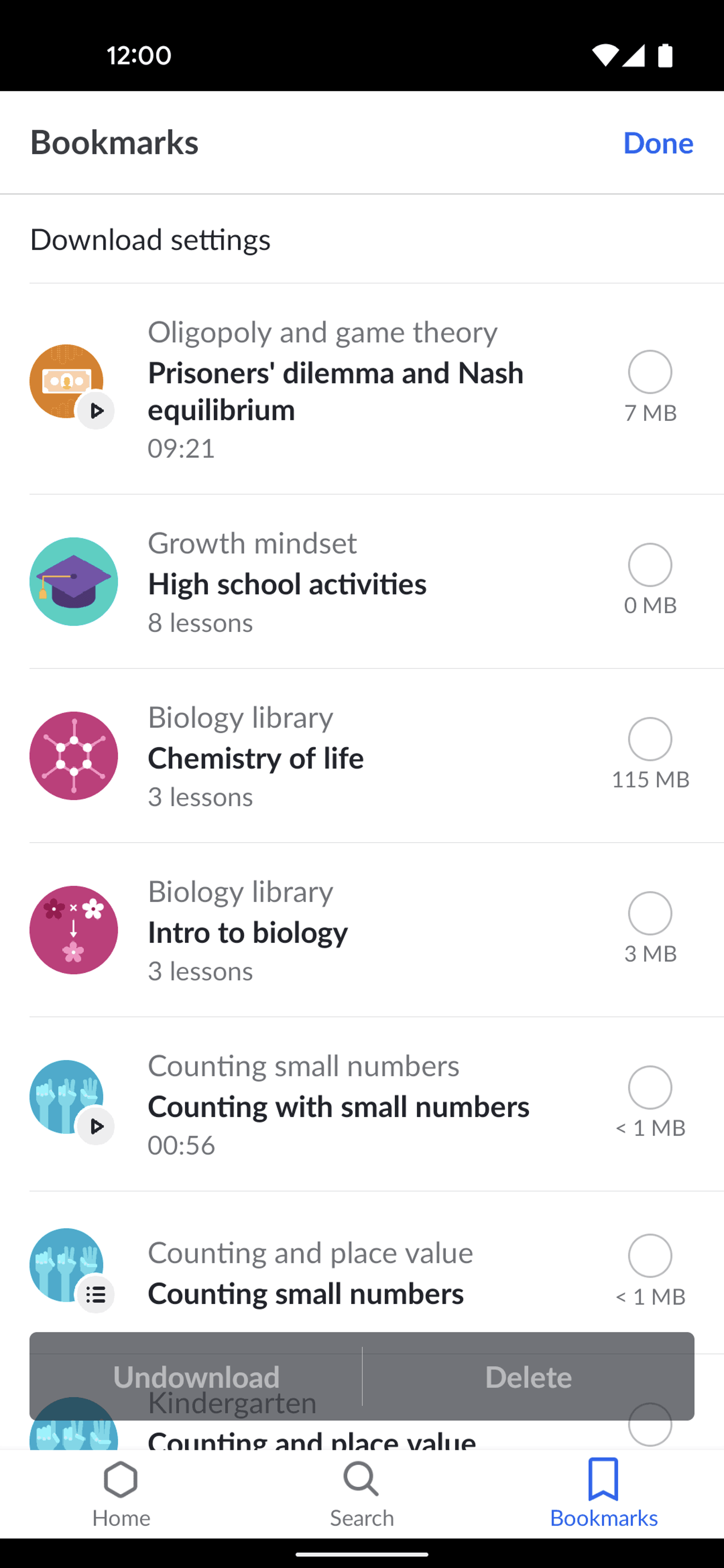 Khan Academy Android Education interface screenshot 11
