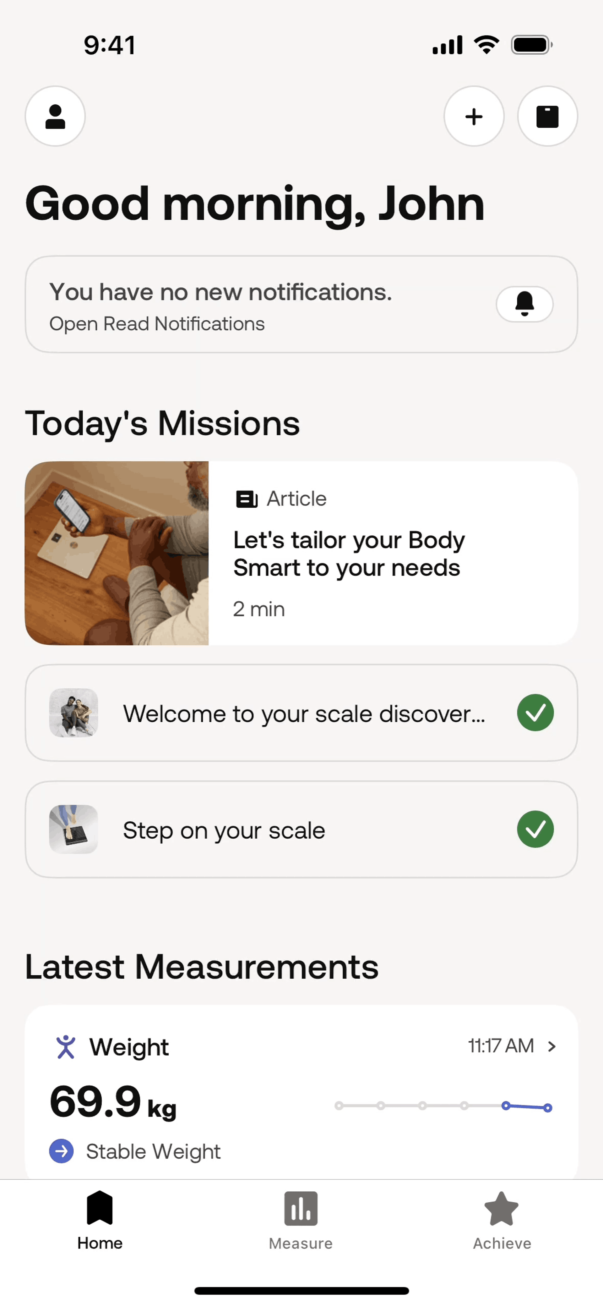 Withings Health Mate iOS Health & Fitness interface screenshot 16