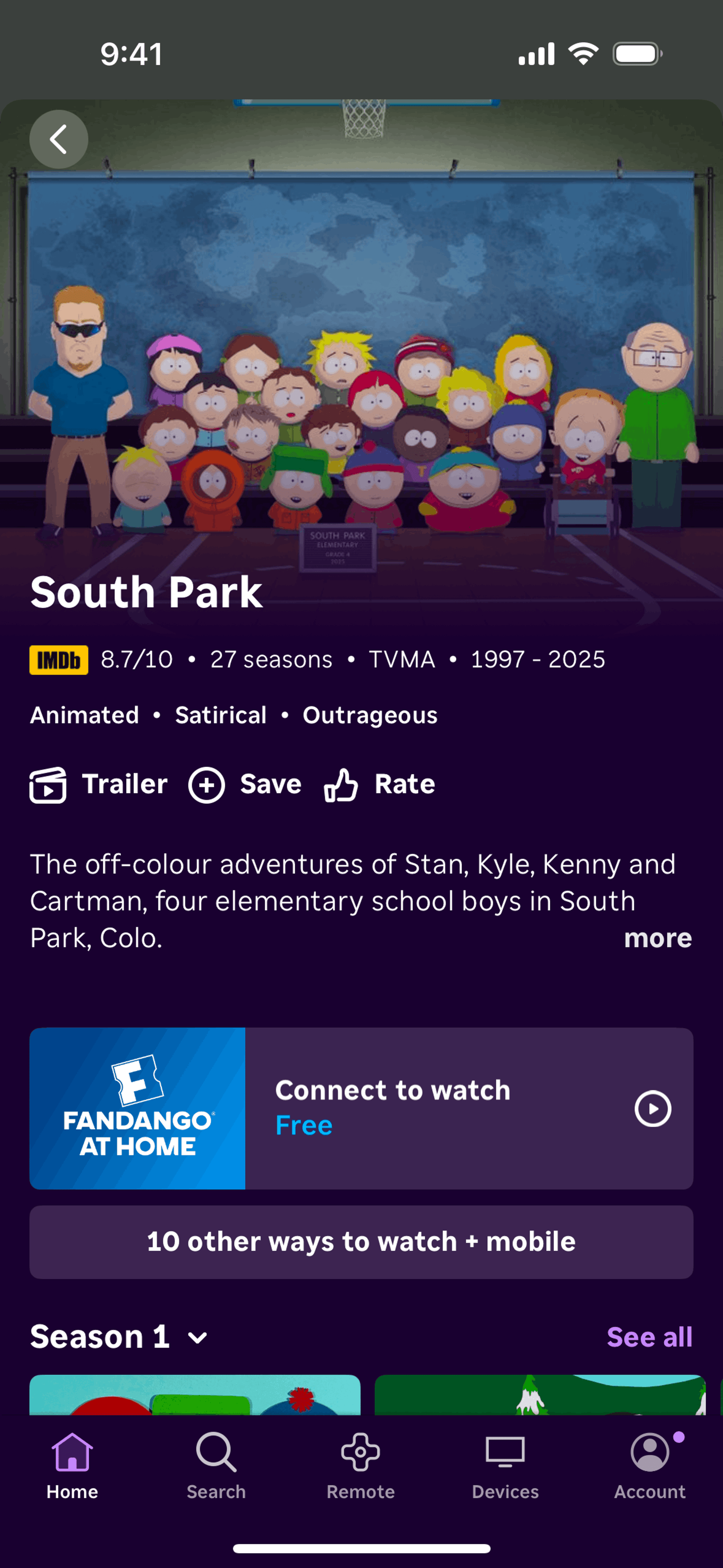 Roku iOS Entertainment interface screenshot 20