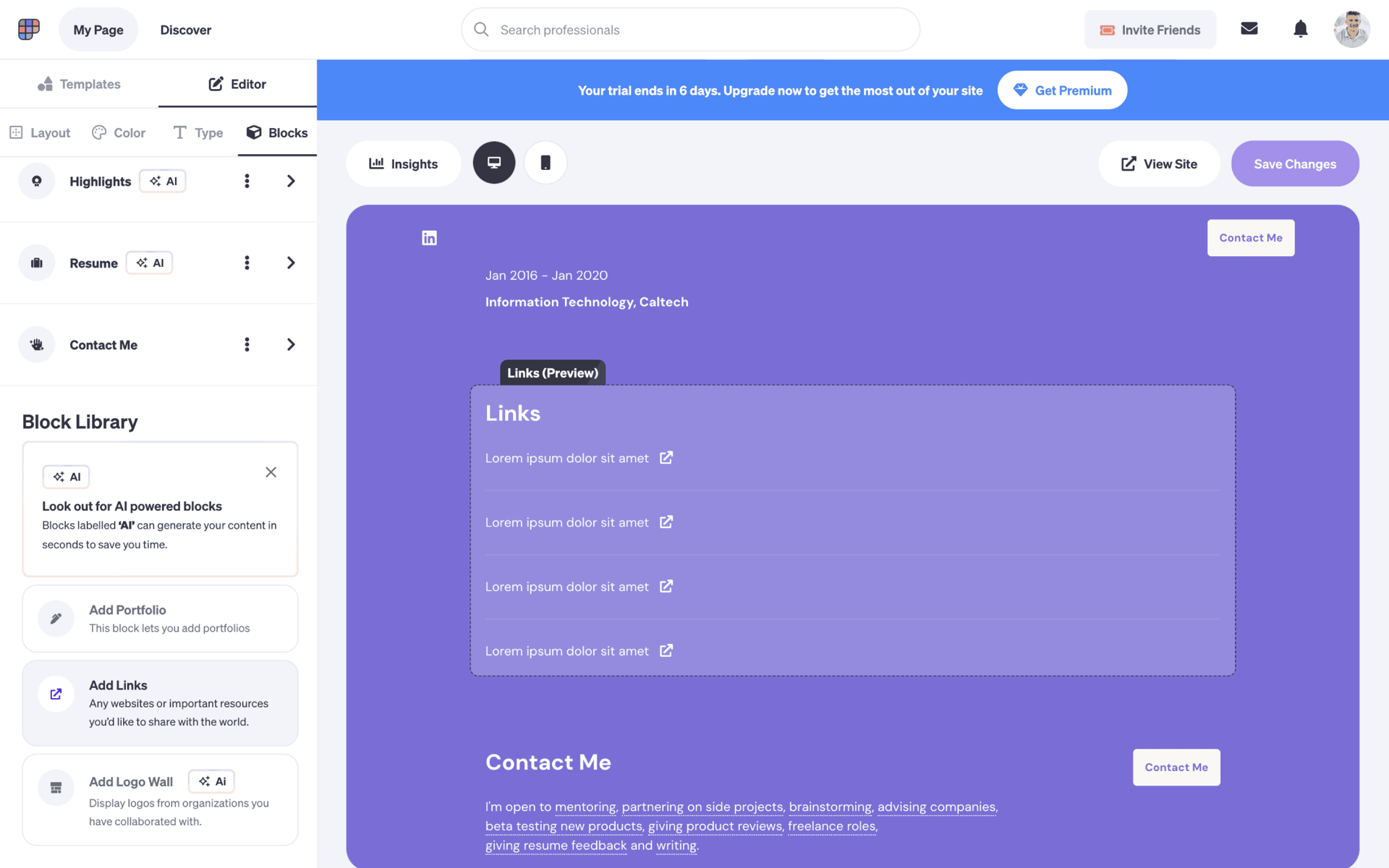 Polywork Web Social Networking interface screenshot 6