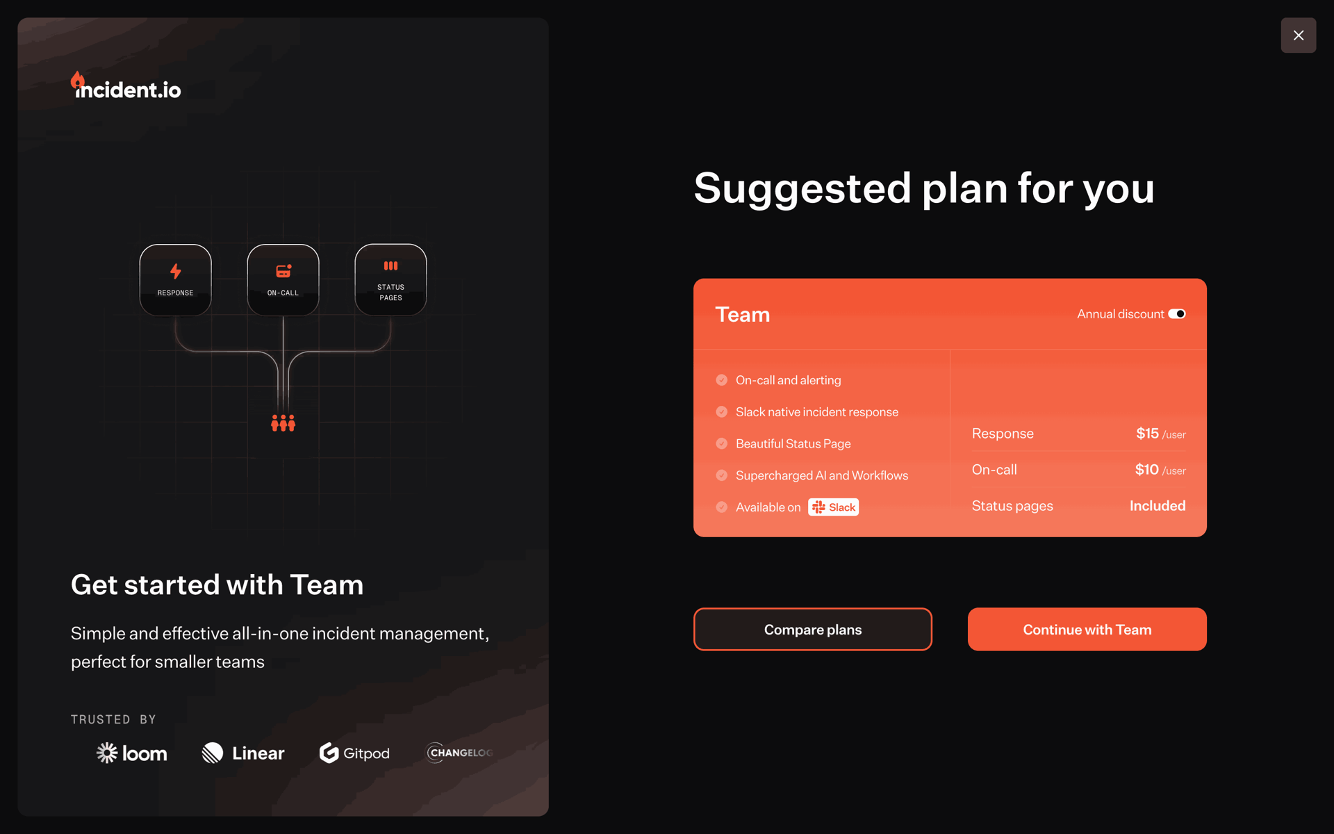 incident.io Web Developer Tools interface screenshot 10