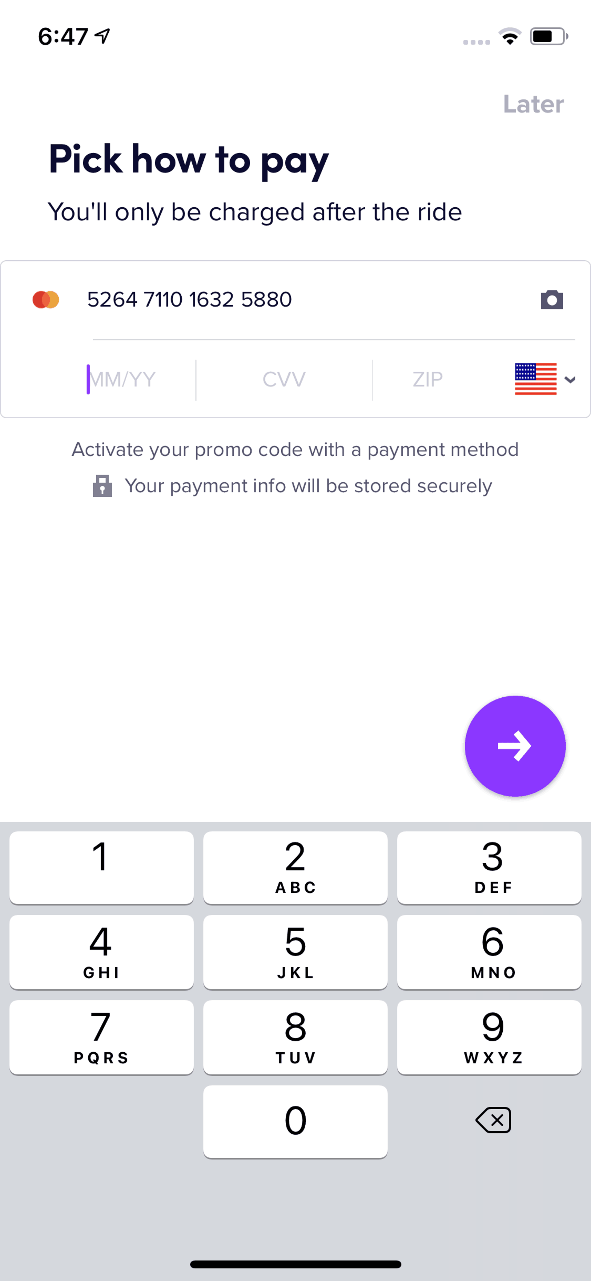 Lyft iOS Travel & Transportation interface screenshot 11