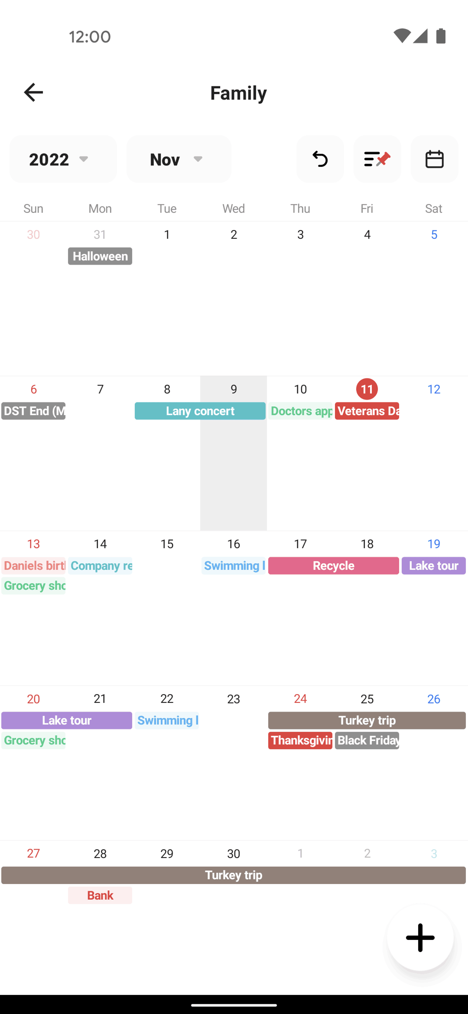 TimeTree Android Productivity interface screenshot 10