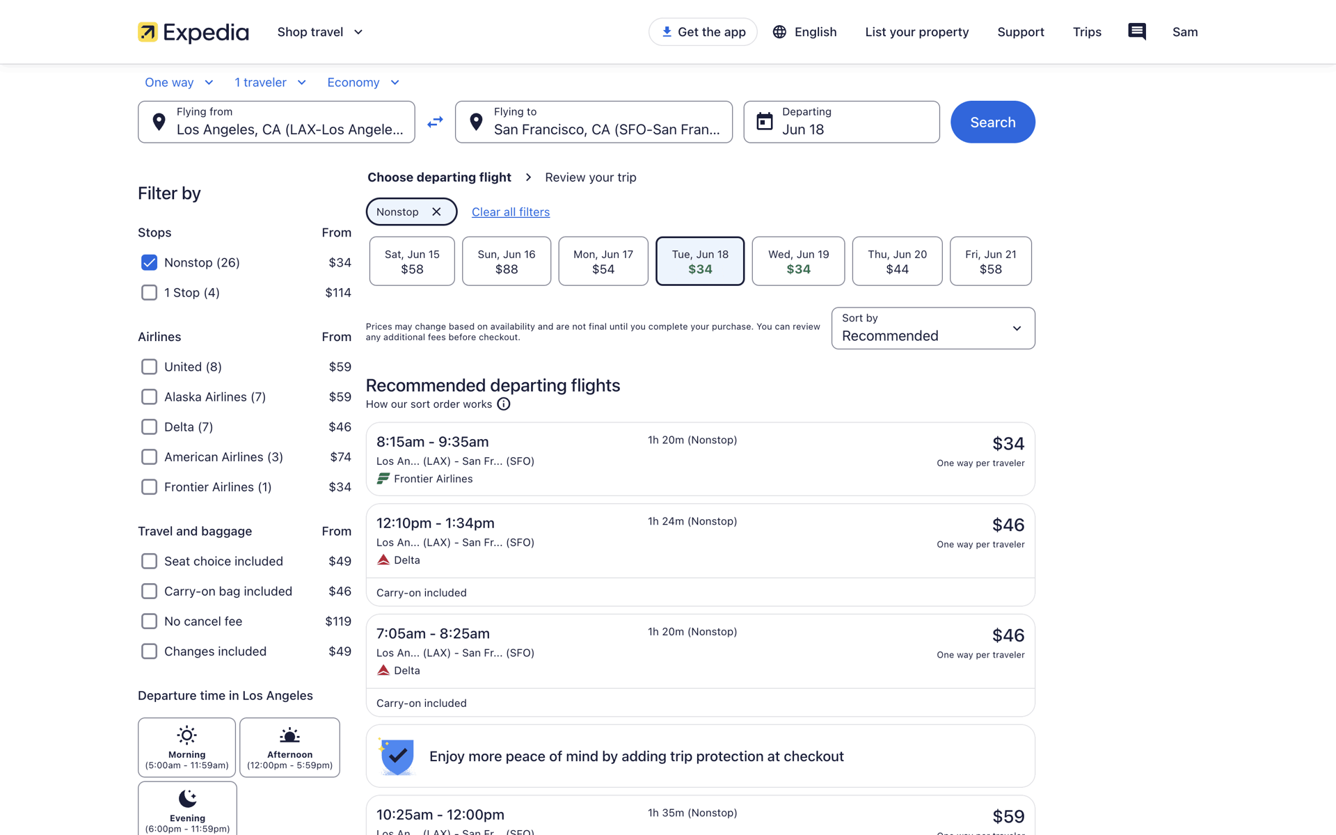 Expedia Web Travel & Transportation interface screenshot 8