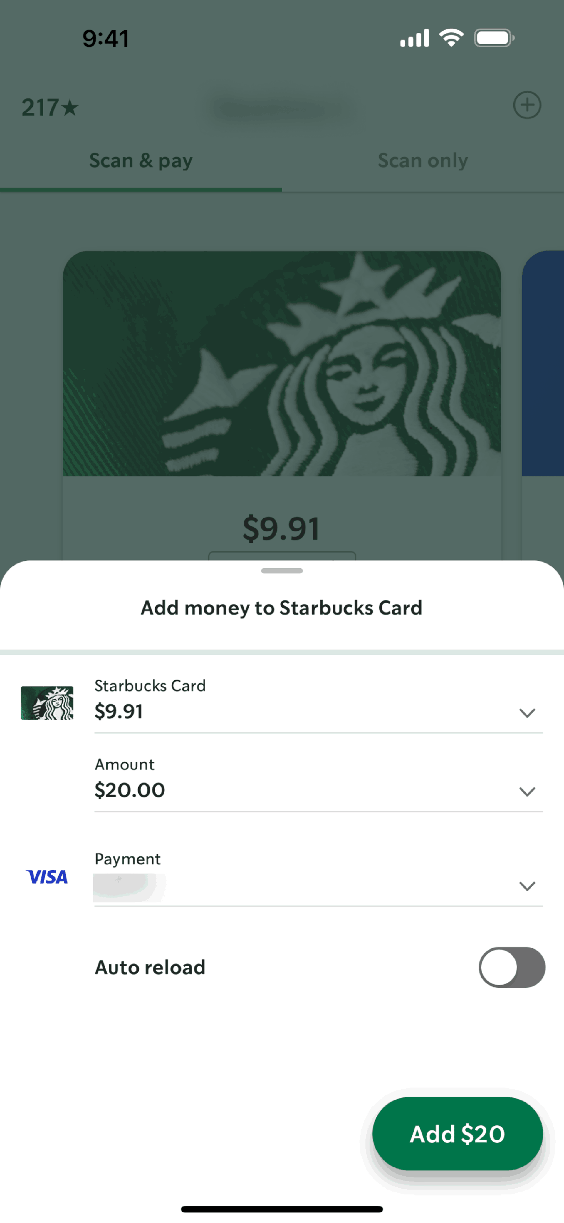 Starbucks iOS Food & Drink interface screenshot 20