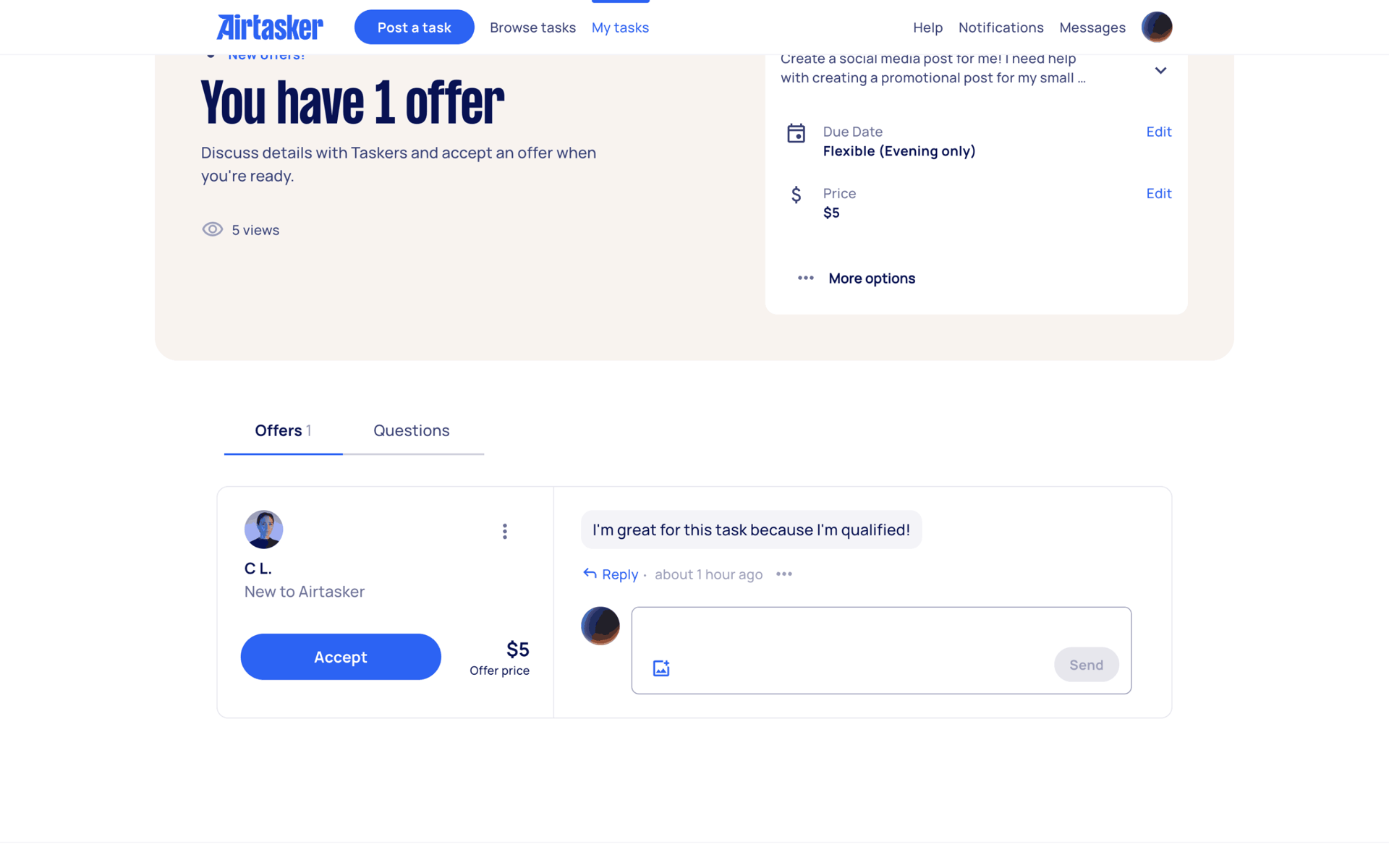 Airtasker Web Lifestyle interface screenshot 20