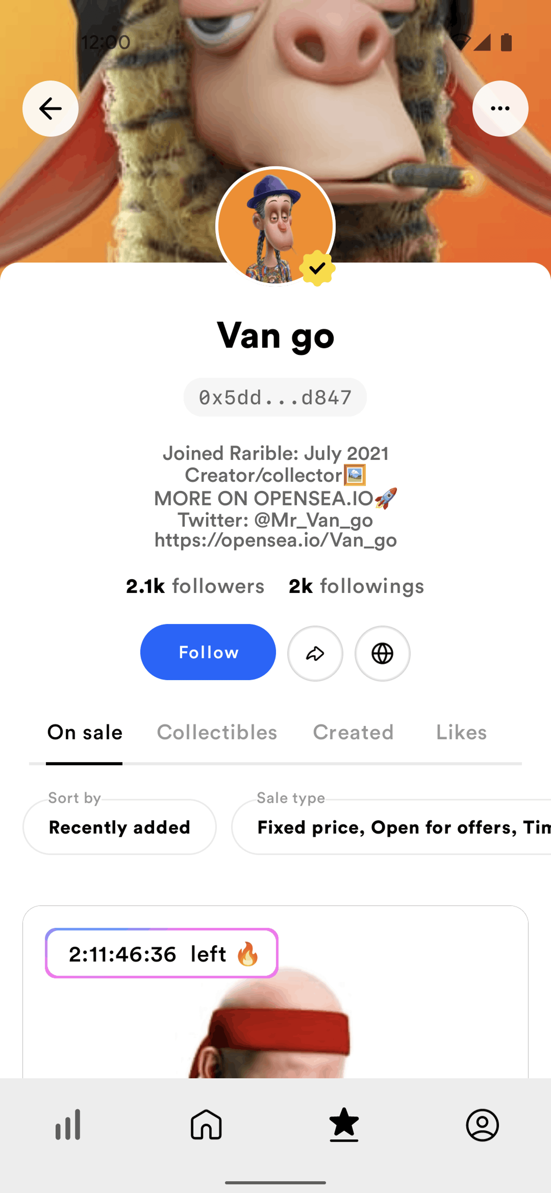 Rarible Android Shopping interface screenshot 22