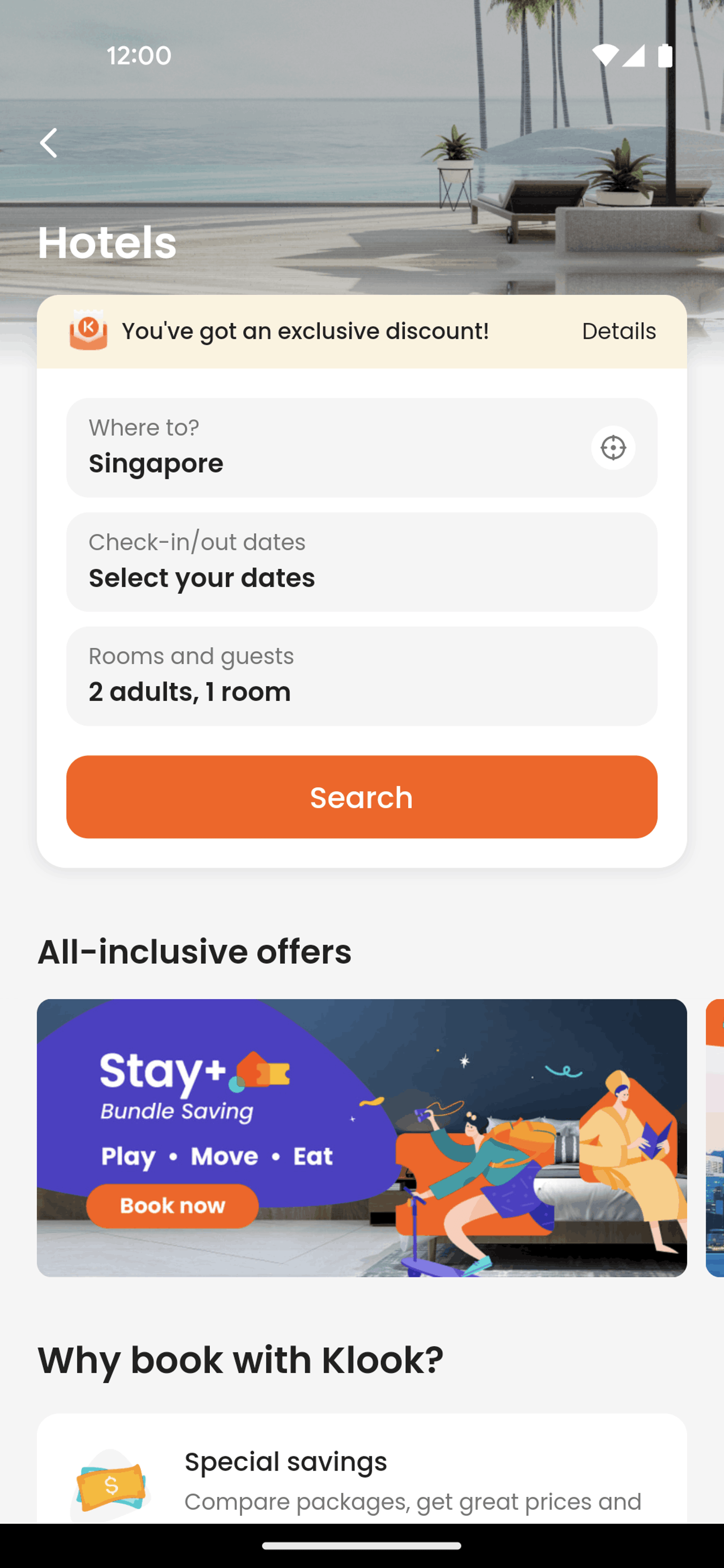 Klook Android Travel & Transportation interface screenshot 12