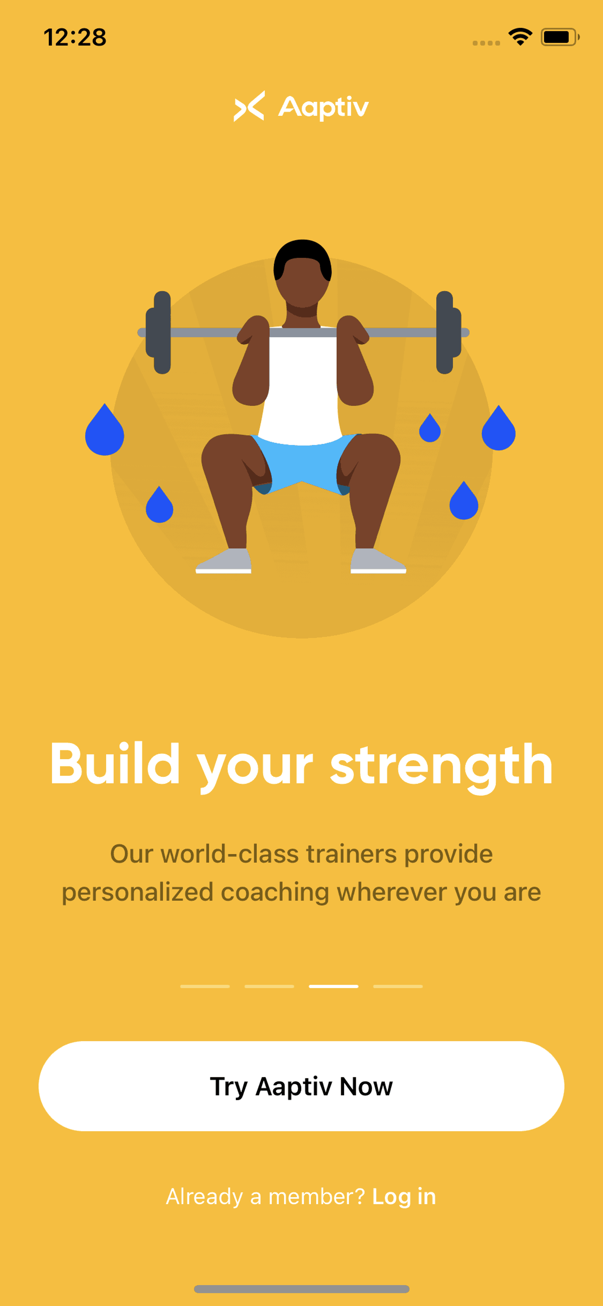 Aaptiv iOS Health & Fitness interface screenshot 4