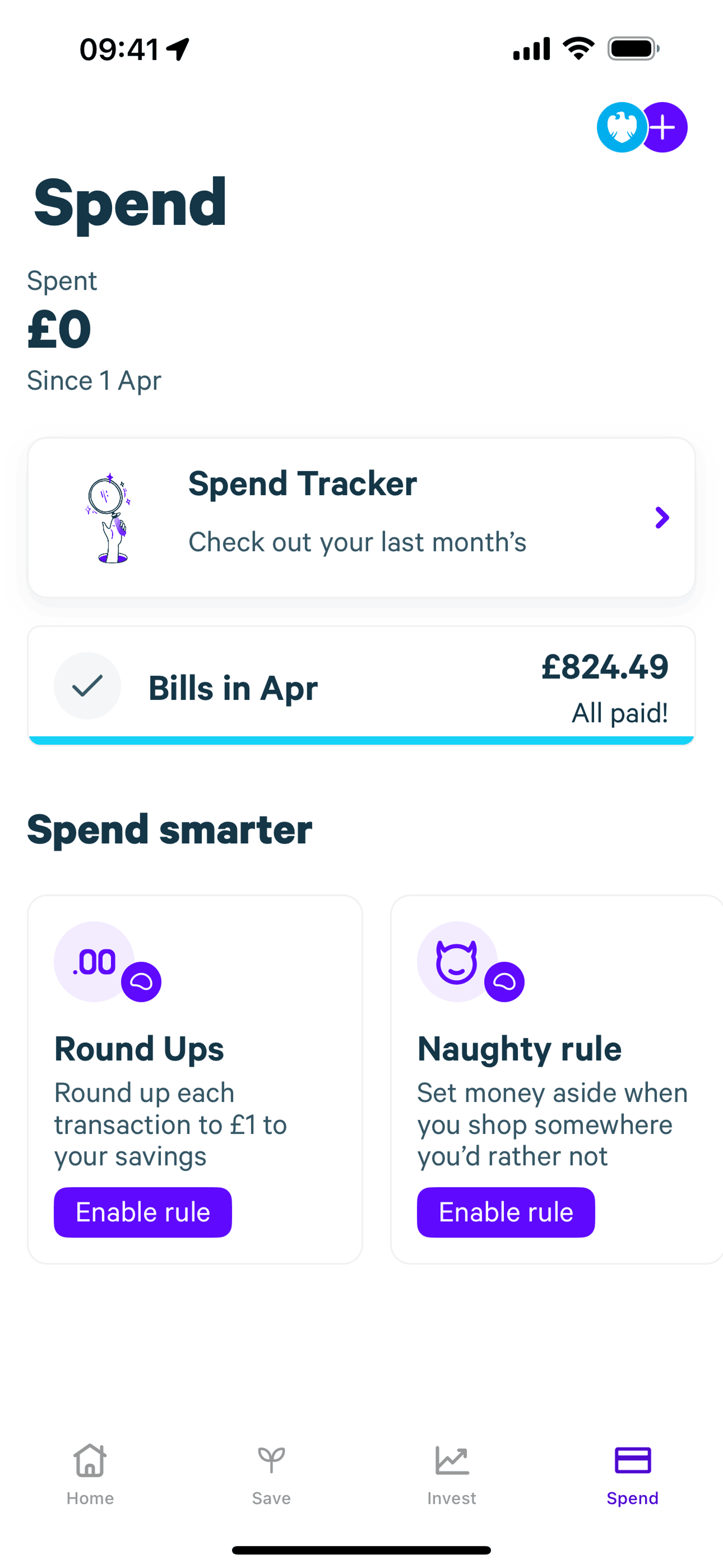 Plum iOS Finance interface screenshot 12