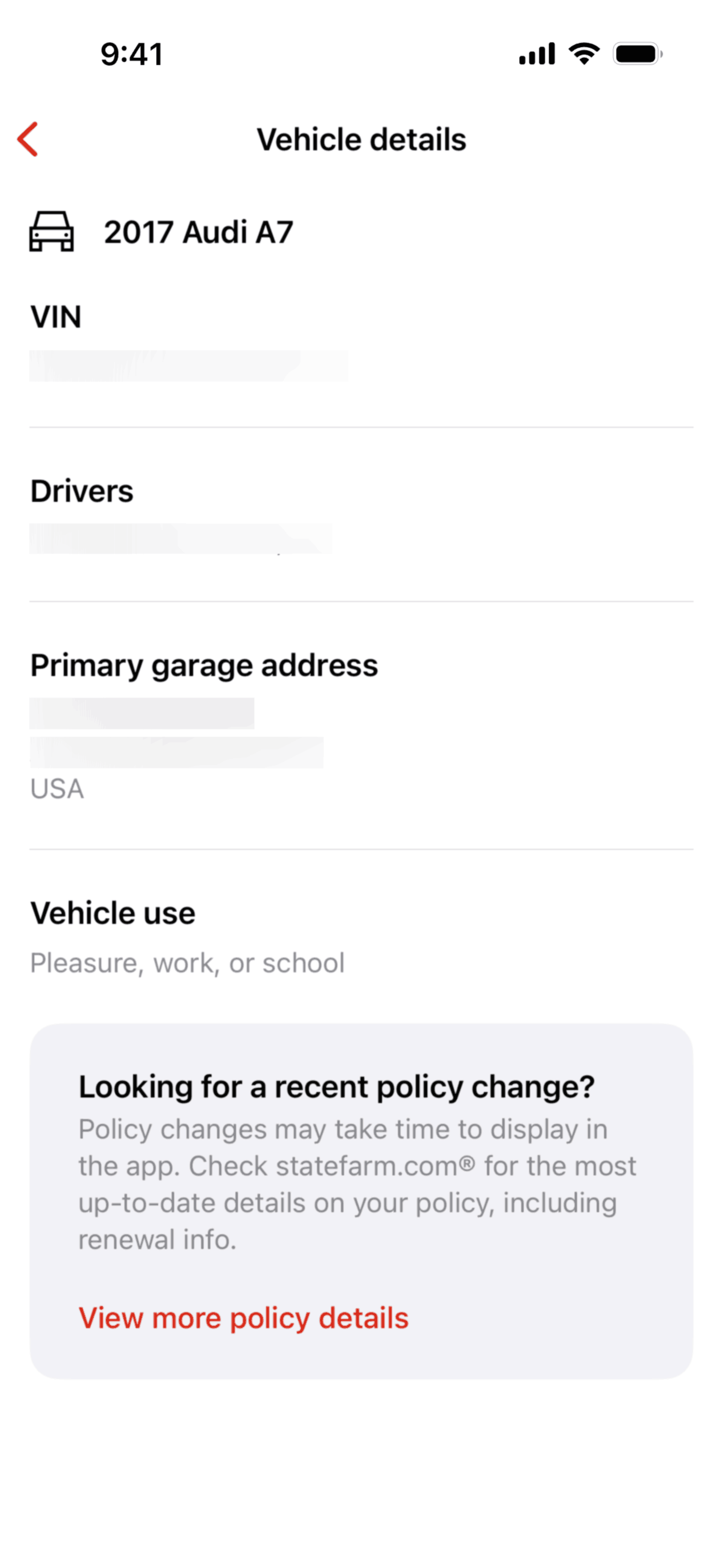State Farm iOS Finance interface screenshot 7