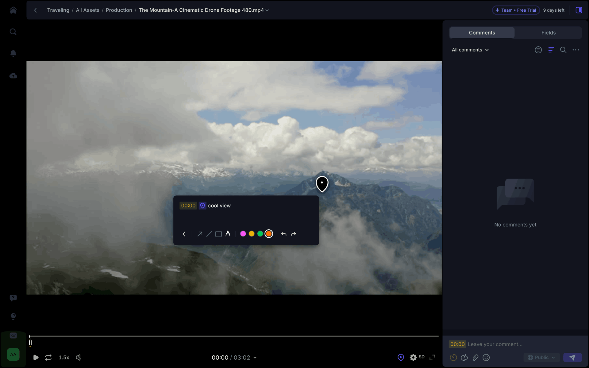 Frame.io Web Photo & Video interface screenshot 4