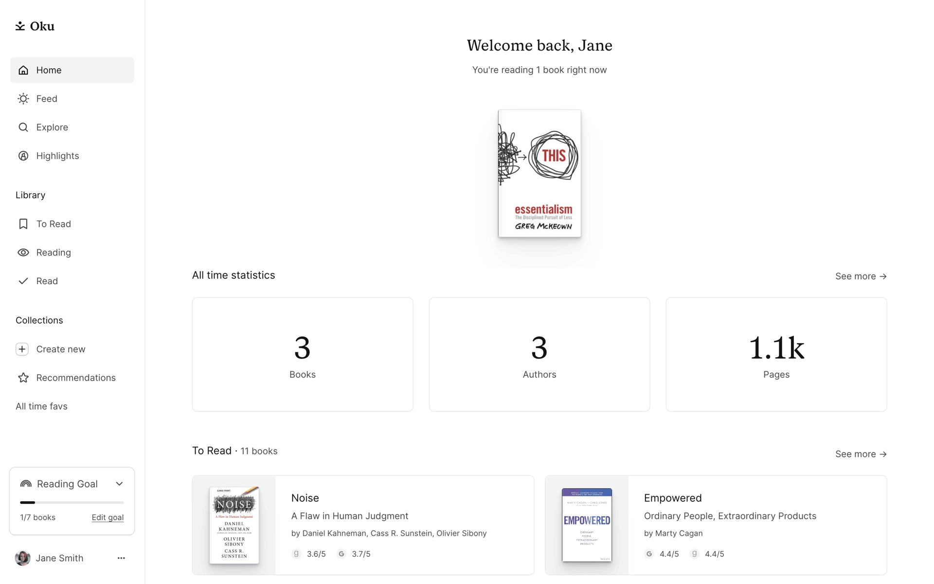 Oku Web Lifestyle interface screenshot 2