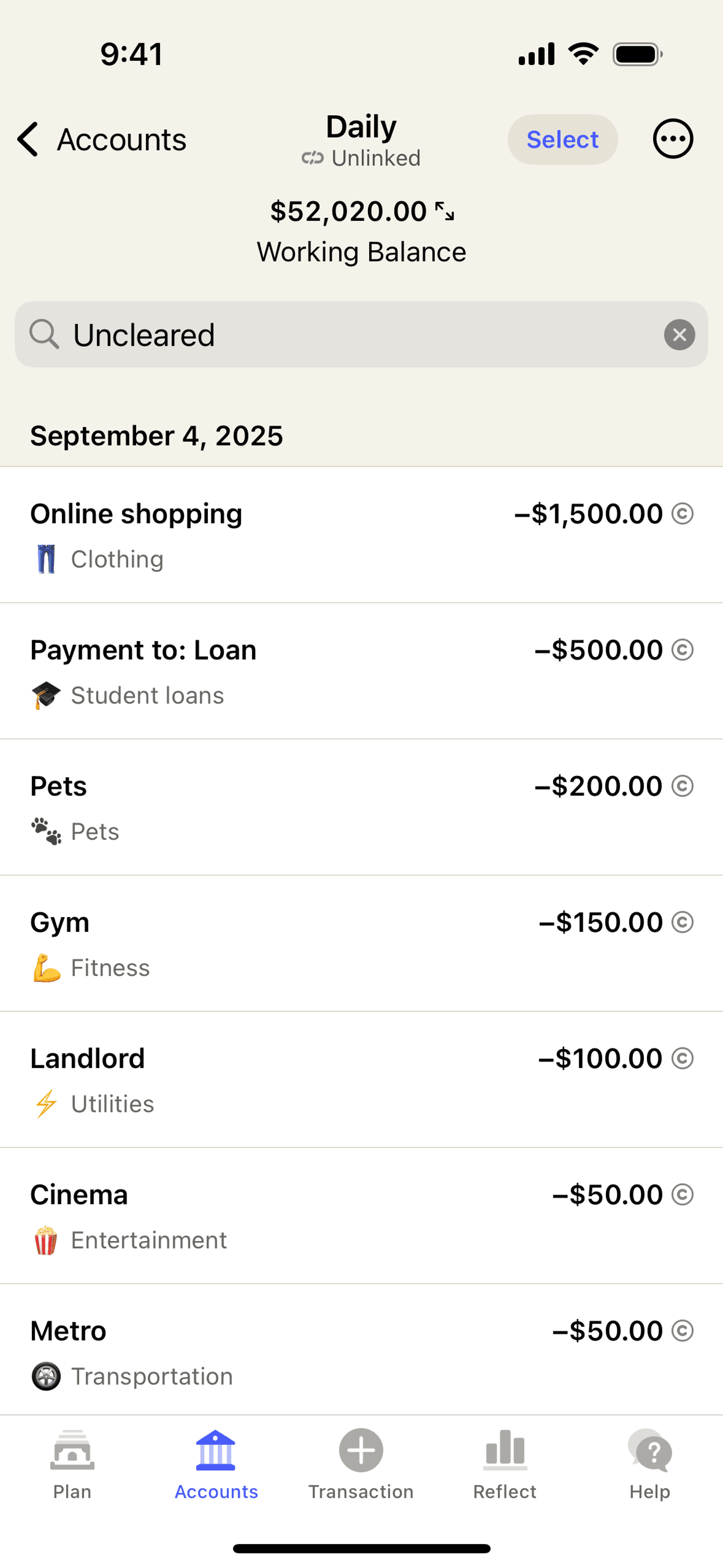 YNAB iOS Finance interface screenshot 22