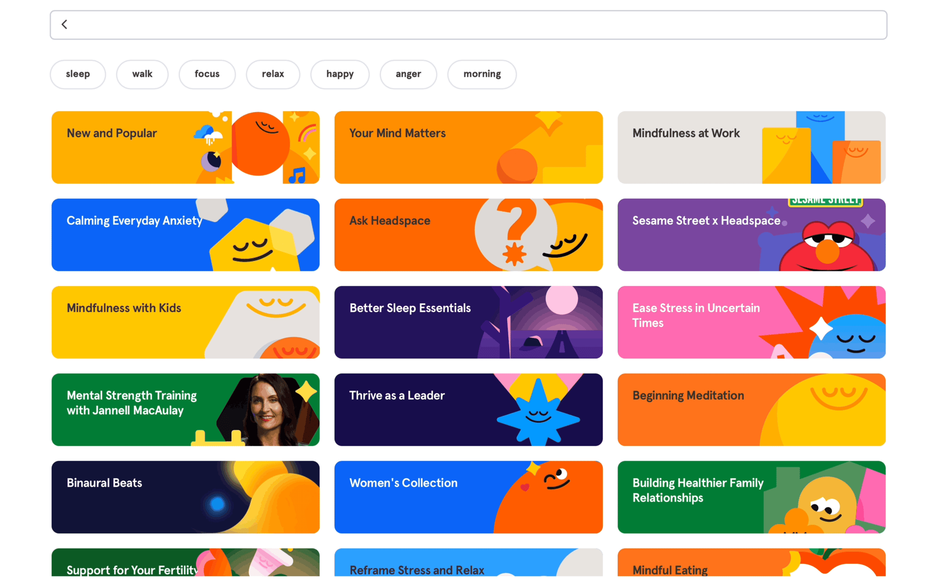 Headspace Web Health & Fitness interface screenshot 17