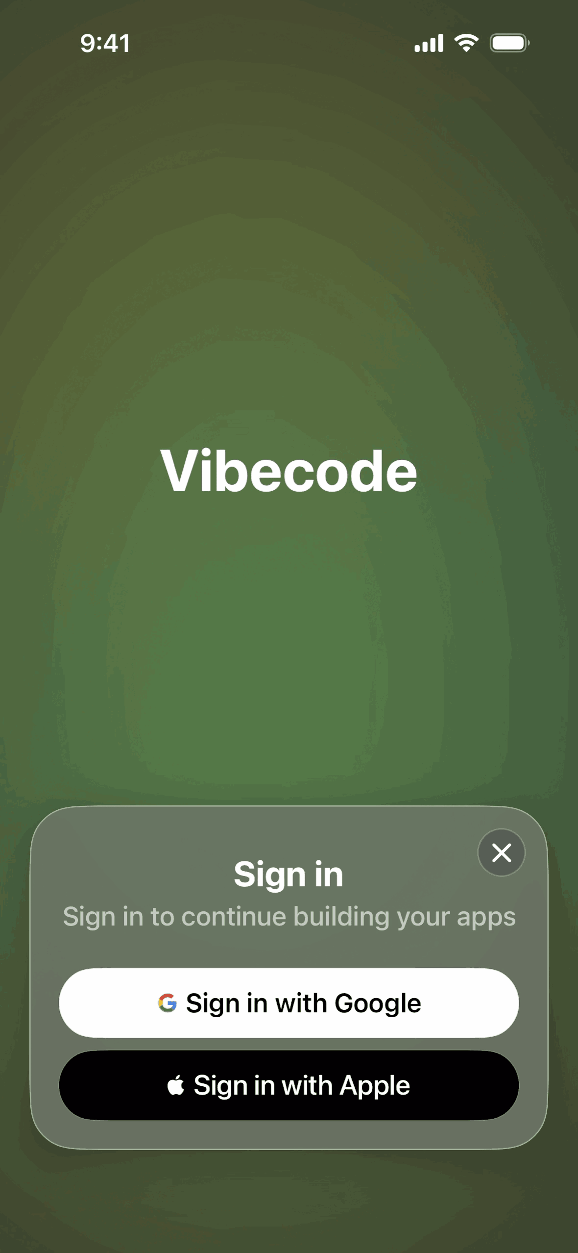 Vibecode iOS Developer Tools interface screenshot 24