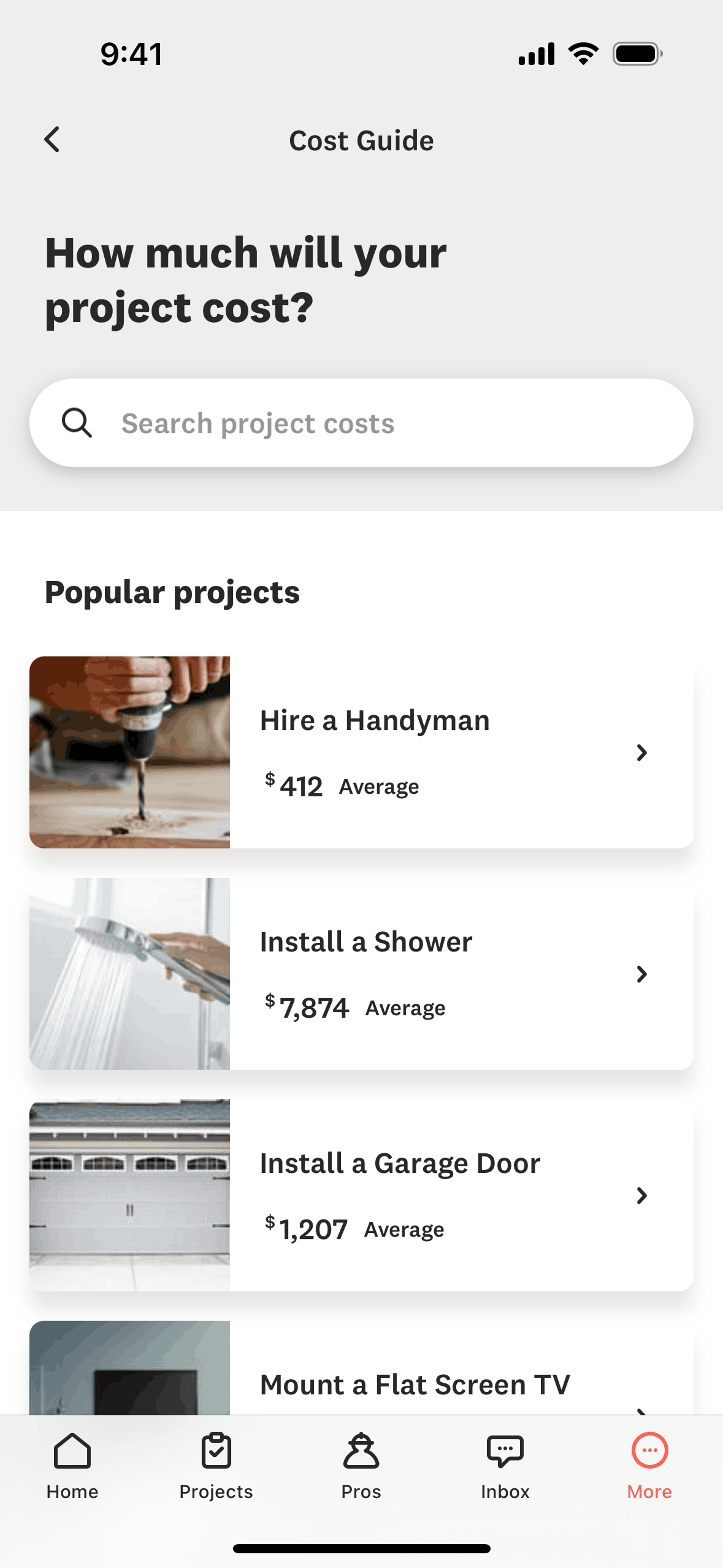 Angi iOS Lifestyle interface screenshot 21