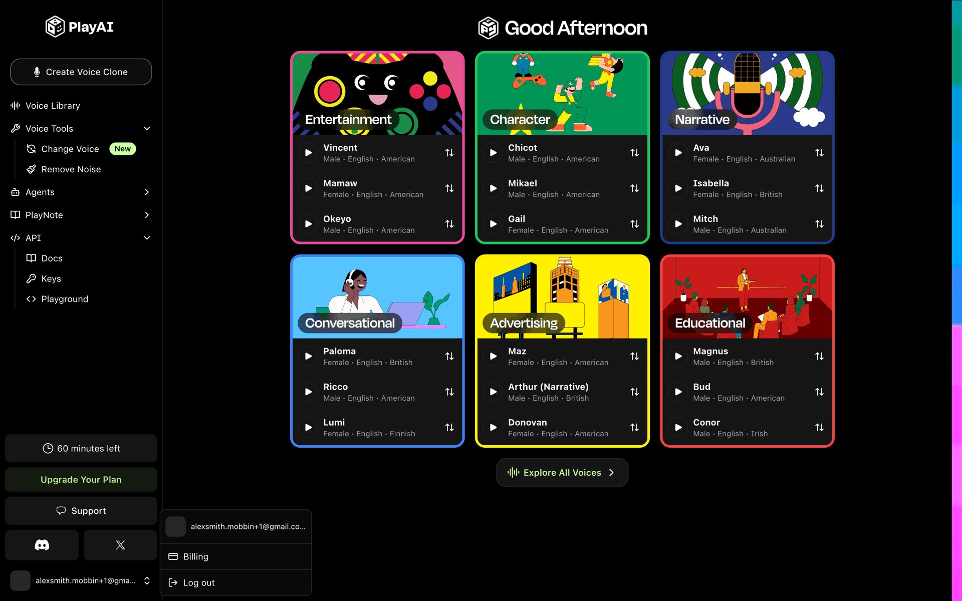 PlayAI Web AI interface screenshot 11