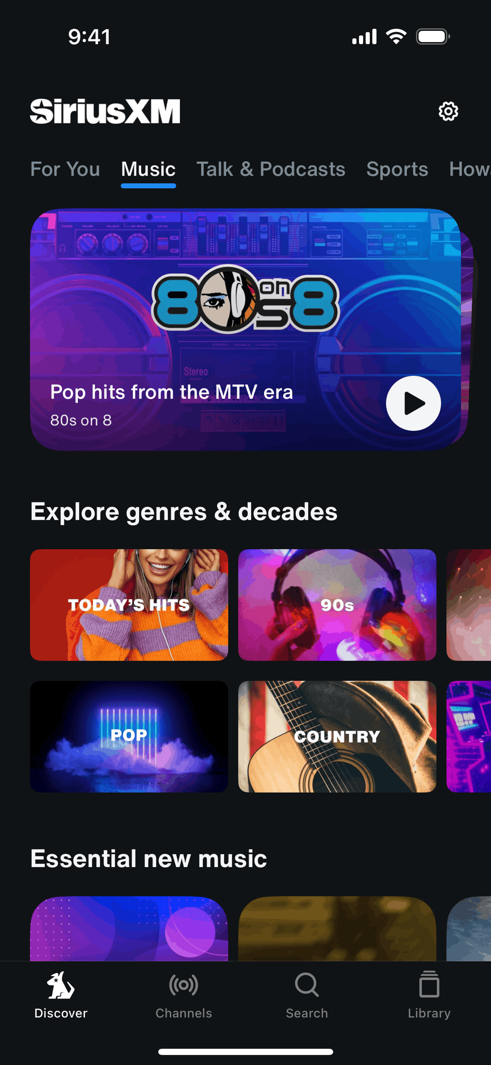 SiriusXM iOS Music & Audio interface screenshot 23