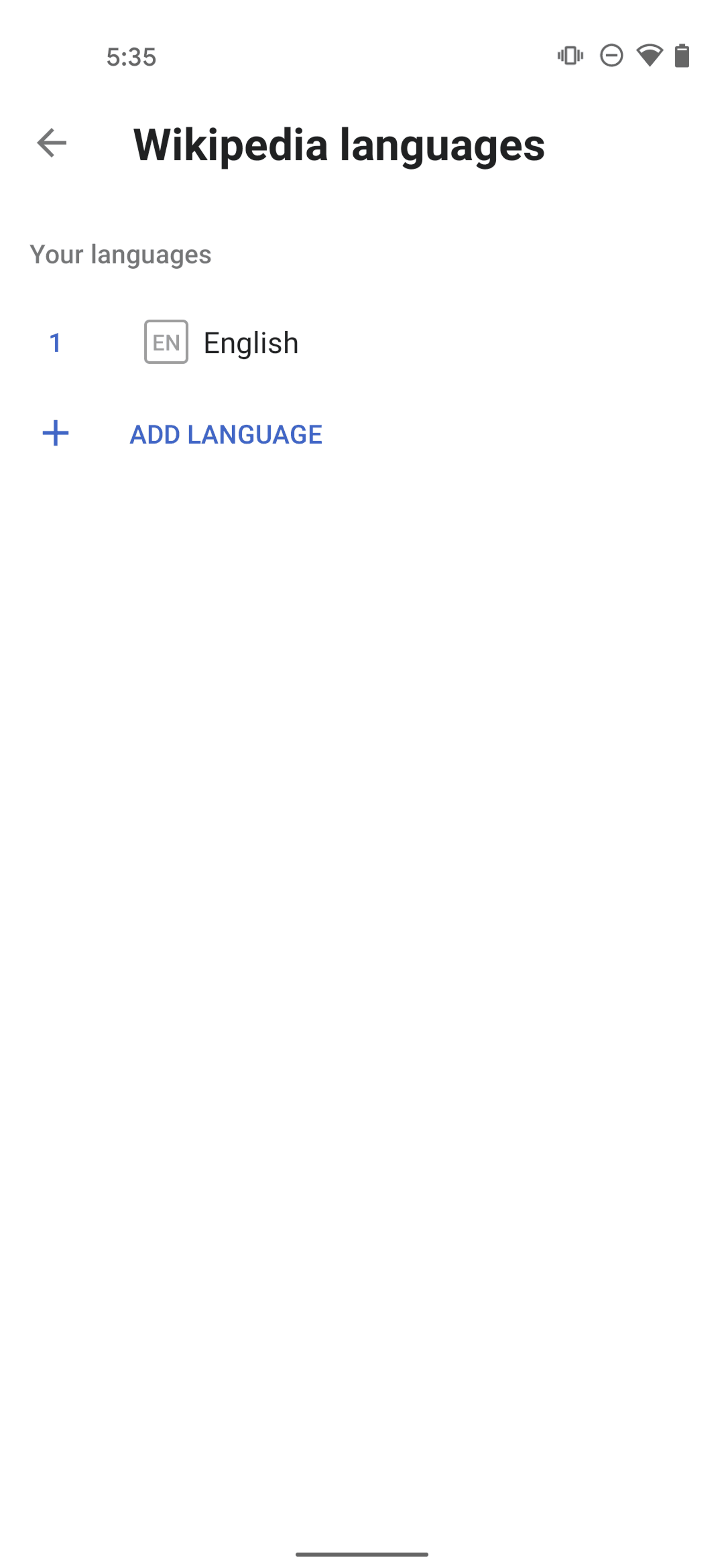 Wikipedia Android Reference interface screenshot 3