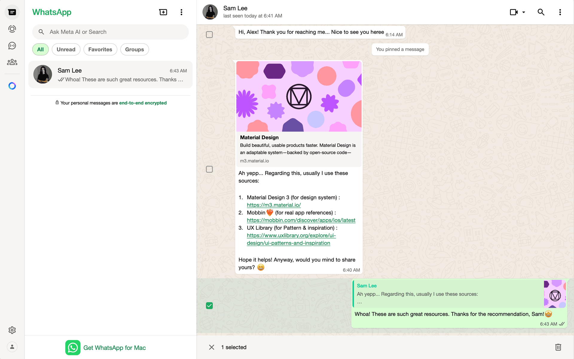 WhatsApp Web Social Networking interface screenshot 11