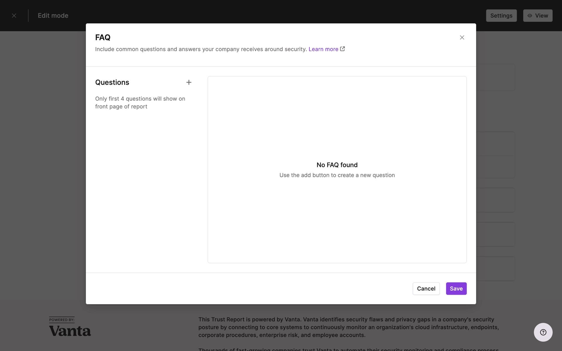 Vanta Web Business interface screenshot 20