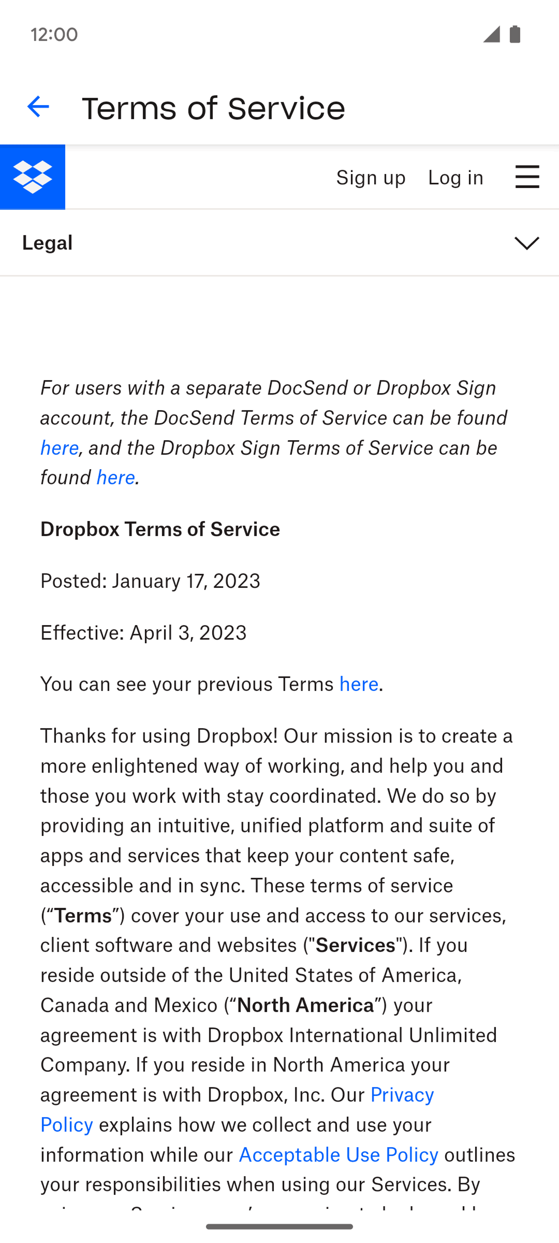Dropbox Android Productivity interface screenshot 24