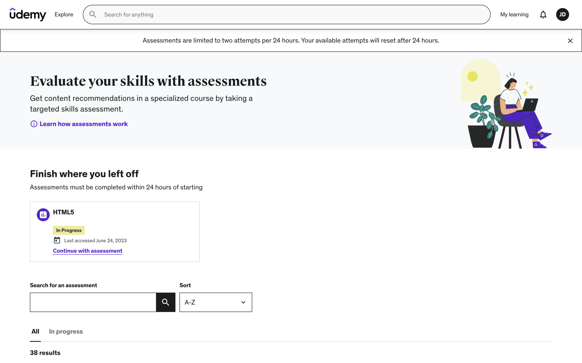 Udemy Web Education interface screenshot 7