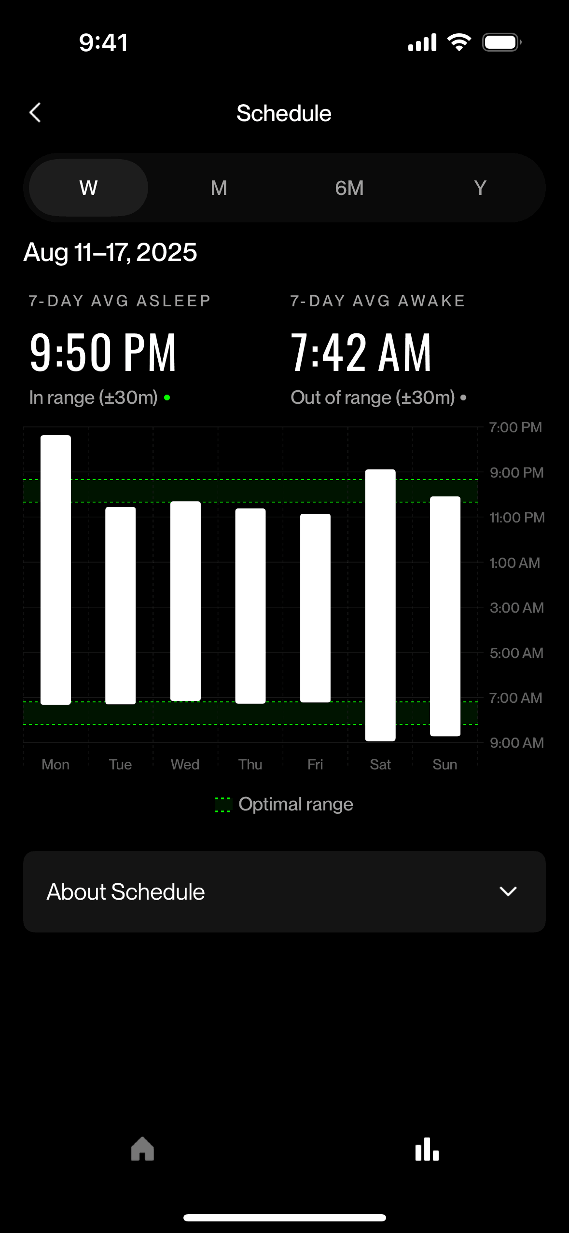Eight Sleep iOS Health & Fitness interface screenshot 15