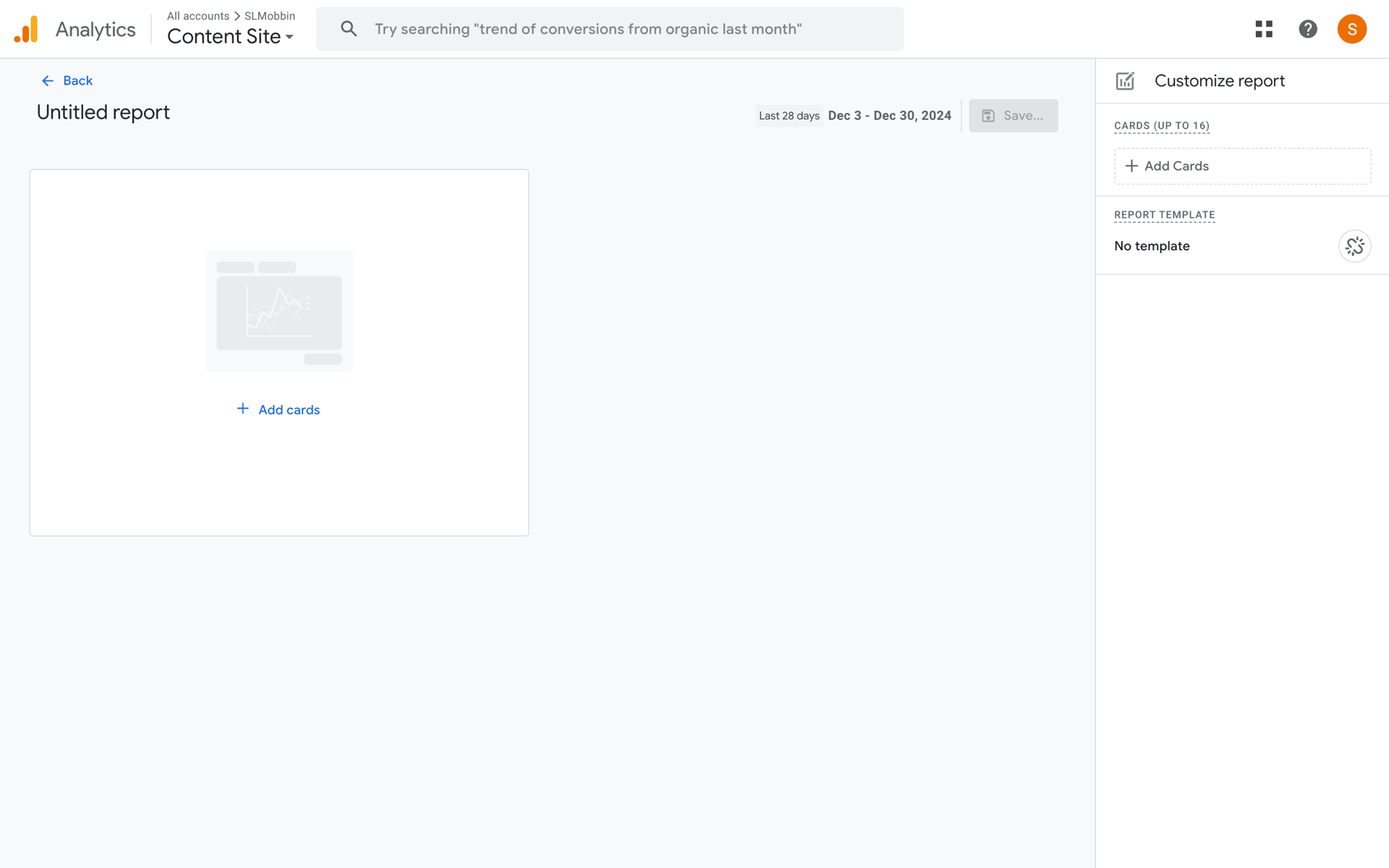 Google Analytics Web Business interface screenshot 11