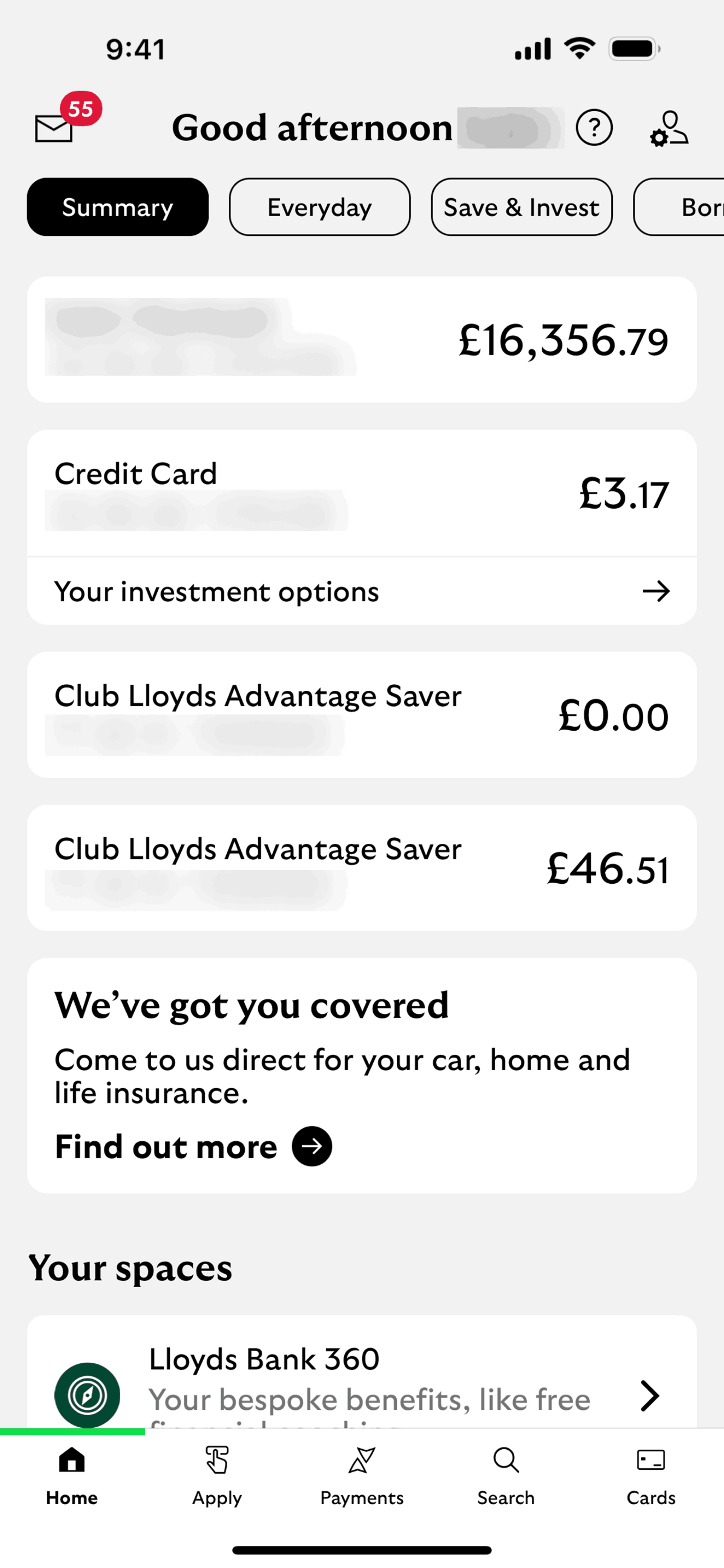 Lloyds Mobile Banking iOS Finance interface screenshot 2