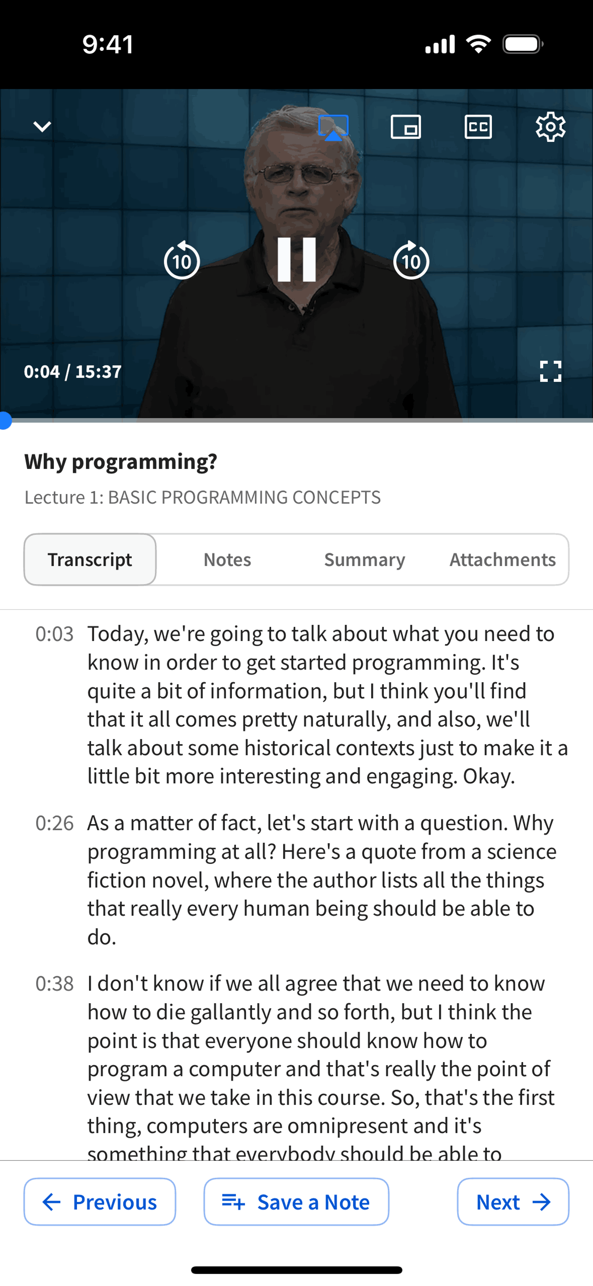 Coursera iOS Education interface screenshot 24