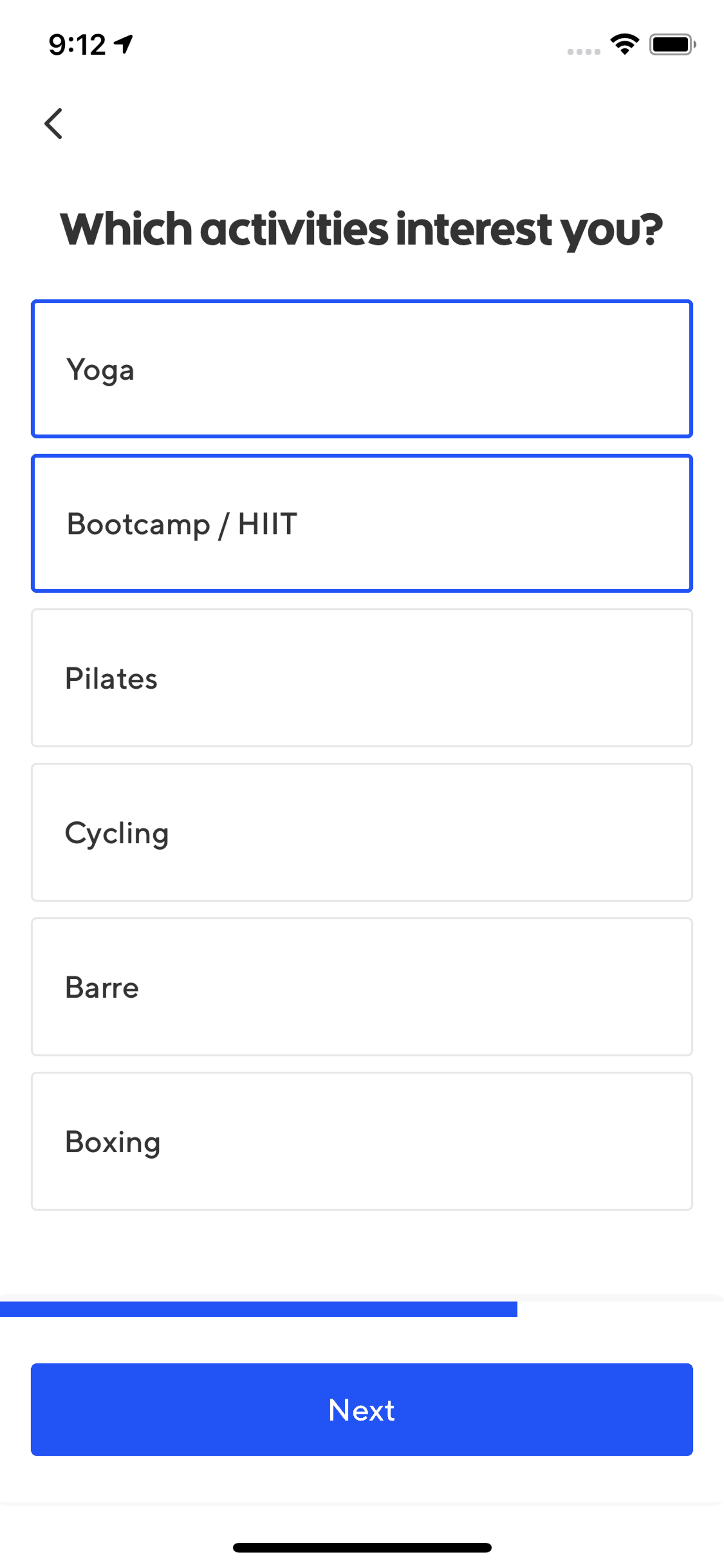 ClassPass iOS Health & Fitness interface screenshot 17