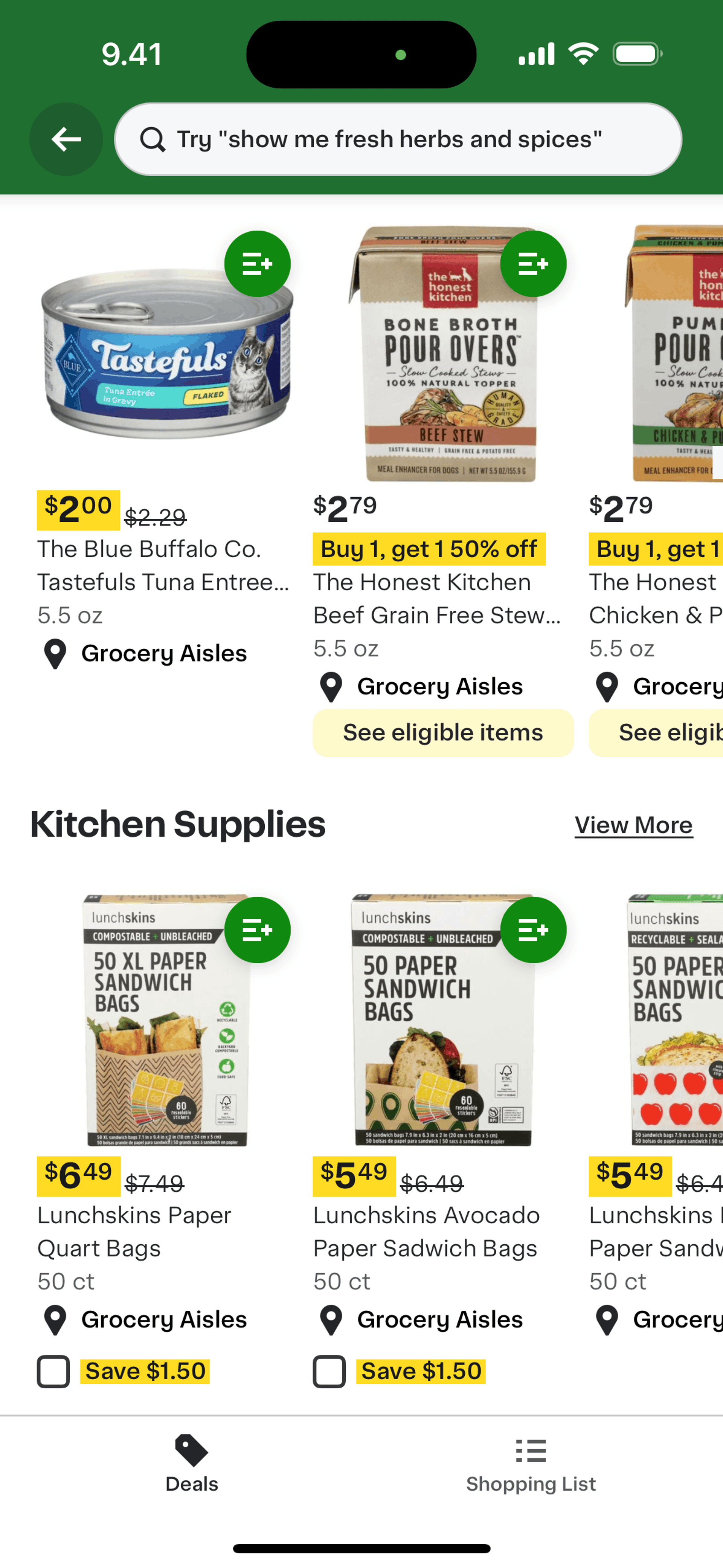 Instacart iOS Shopping interface screenshot 21