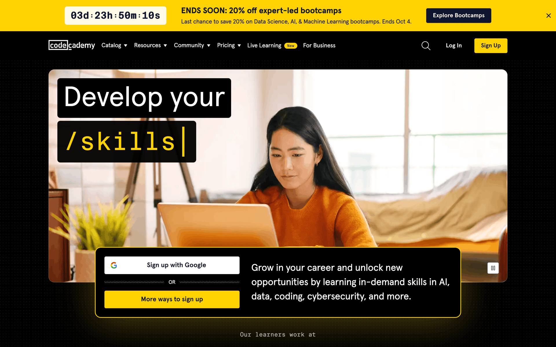 Codecademy Web AI interface screenshot 1