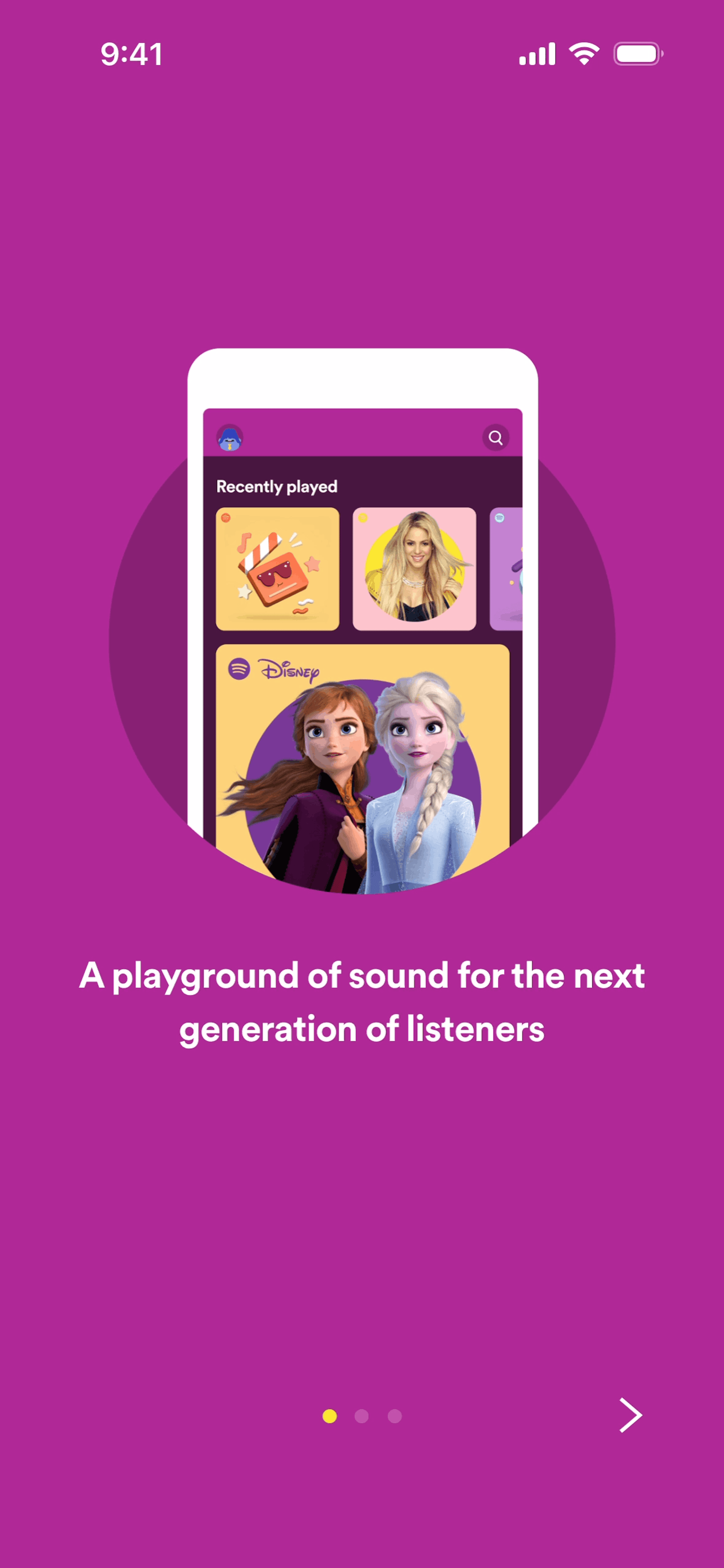 Spotify Kids iOS Music & Audio interface screenshot 6