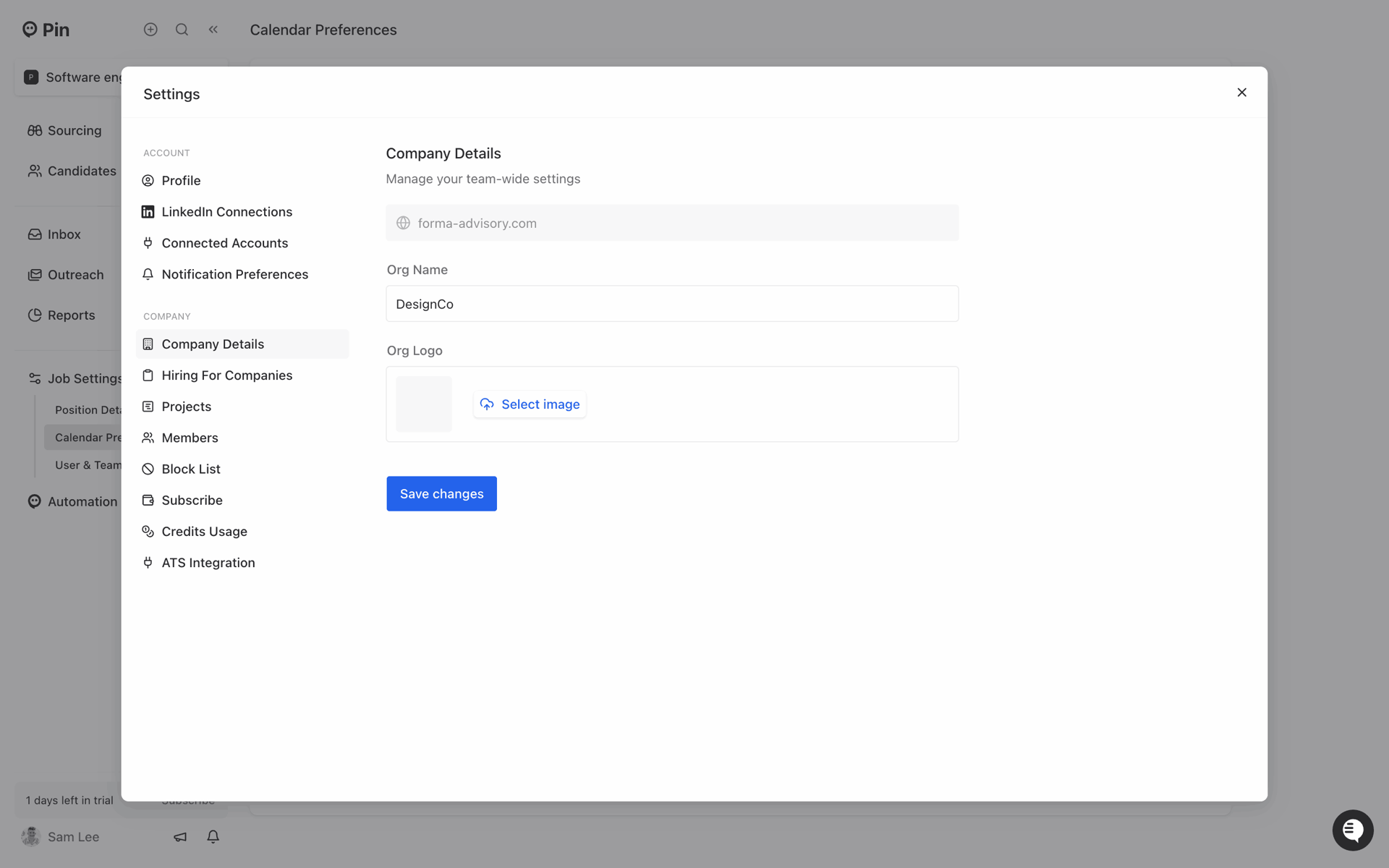 Pin Web AI interface screenshot 10