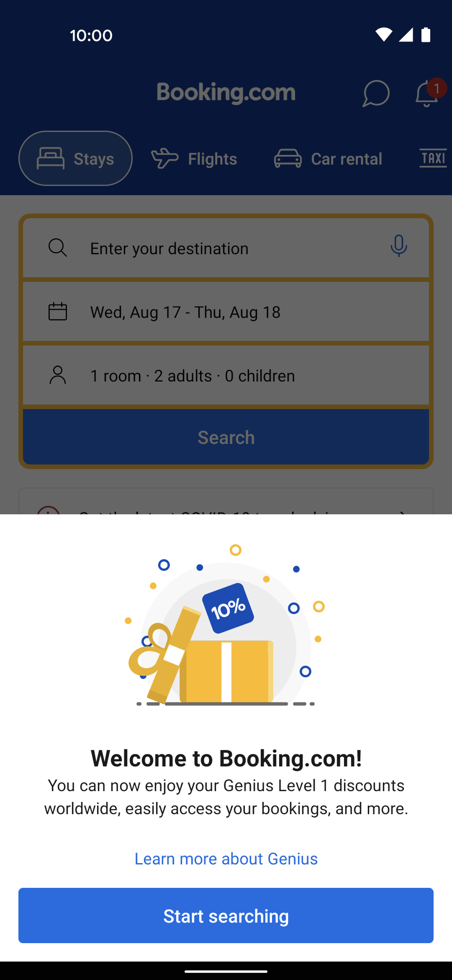 Booking.com Android Travel & Transportation interface screenshot 10