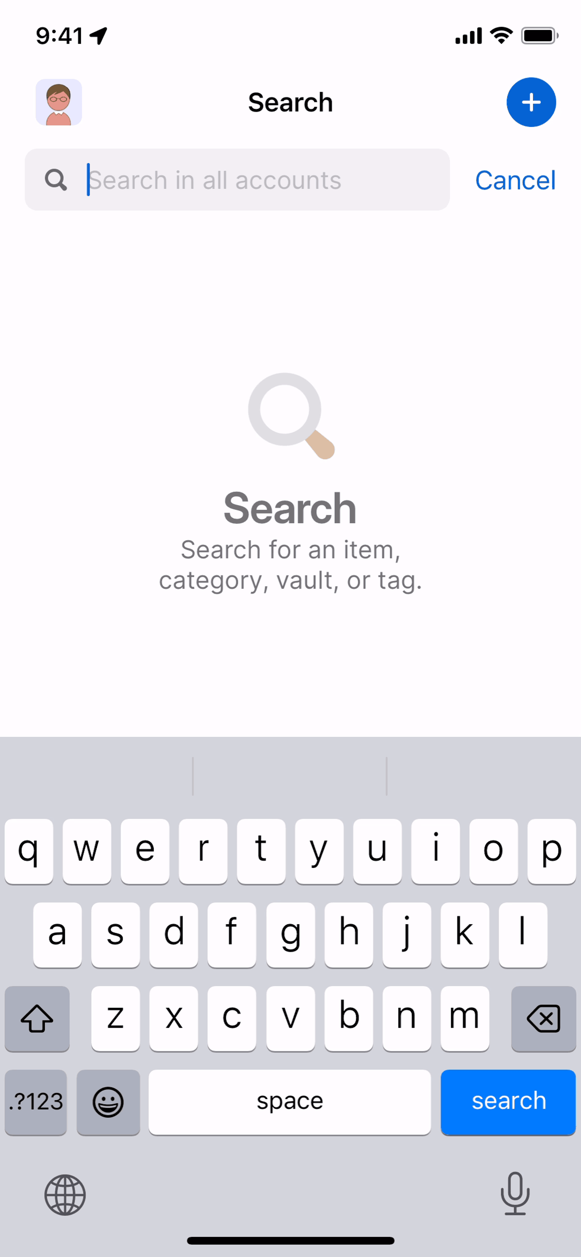 1Password iOS Productivity interface screenshot 4