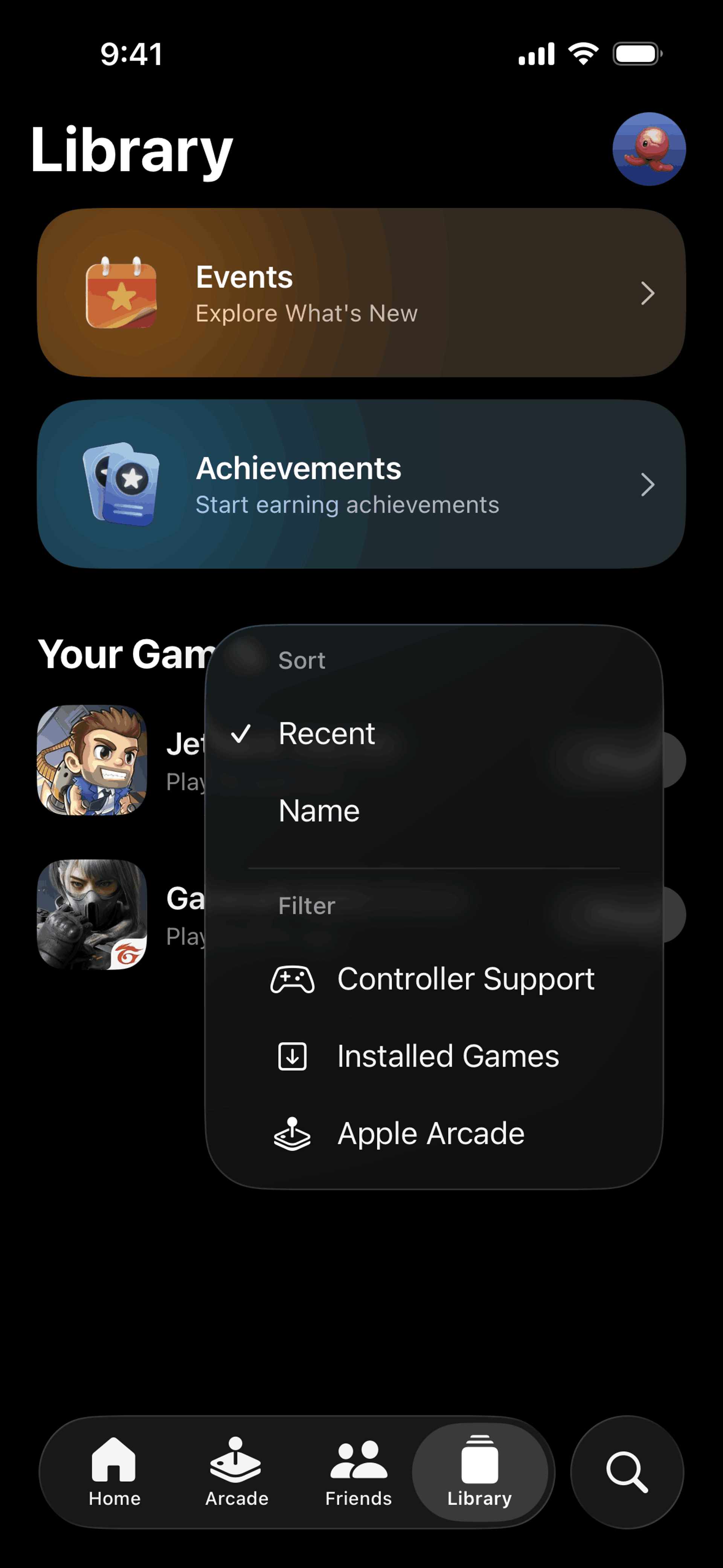 Apple Games iOS Entertainment interface screenshot 7