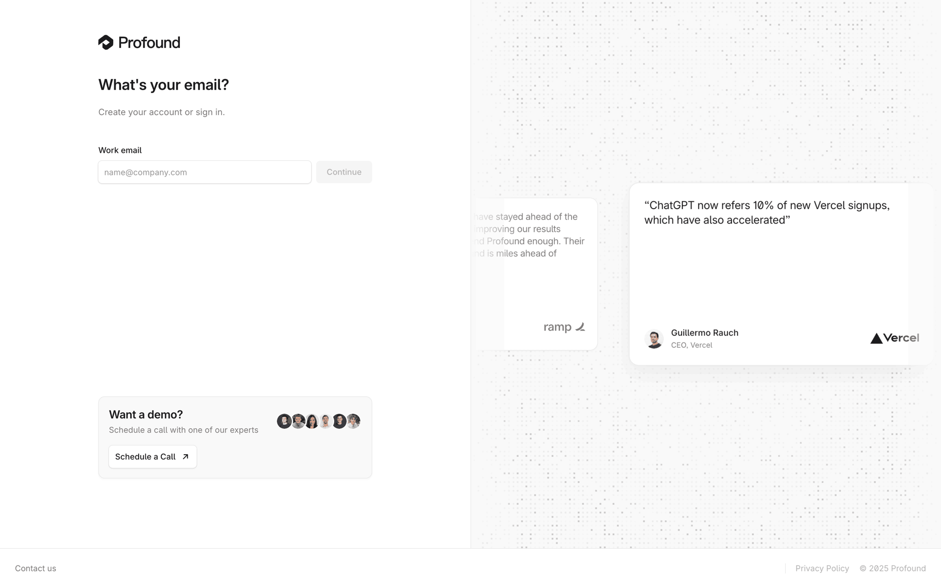 Profound Web AI interface screenshot 13