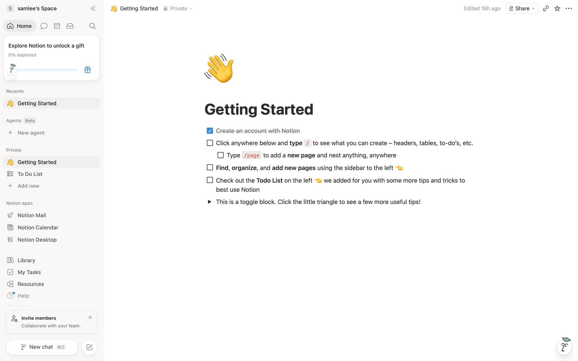 Collaboration app screen 3
