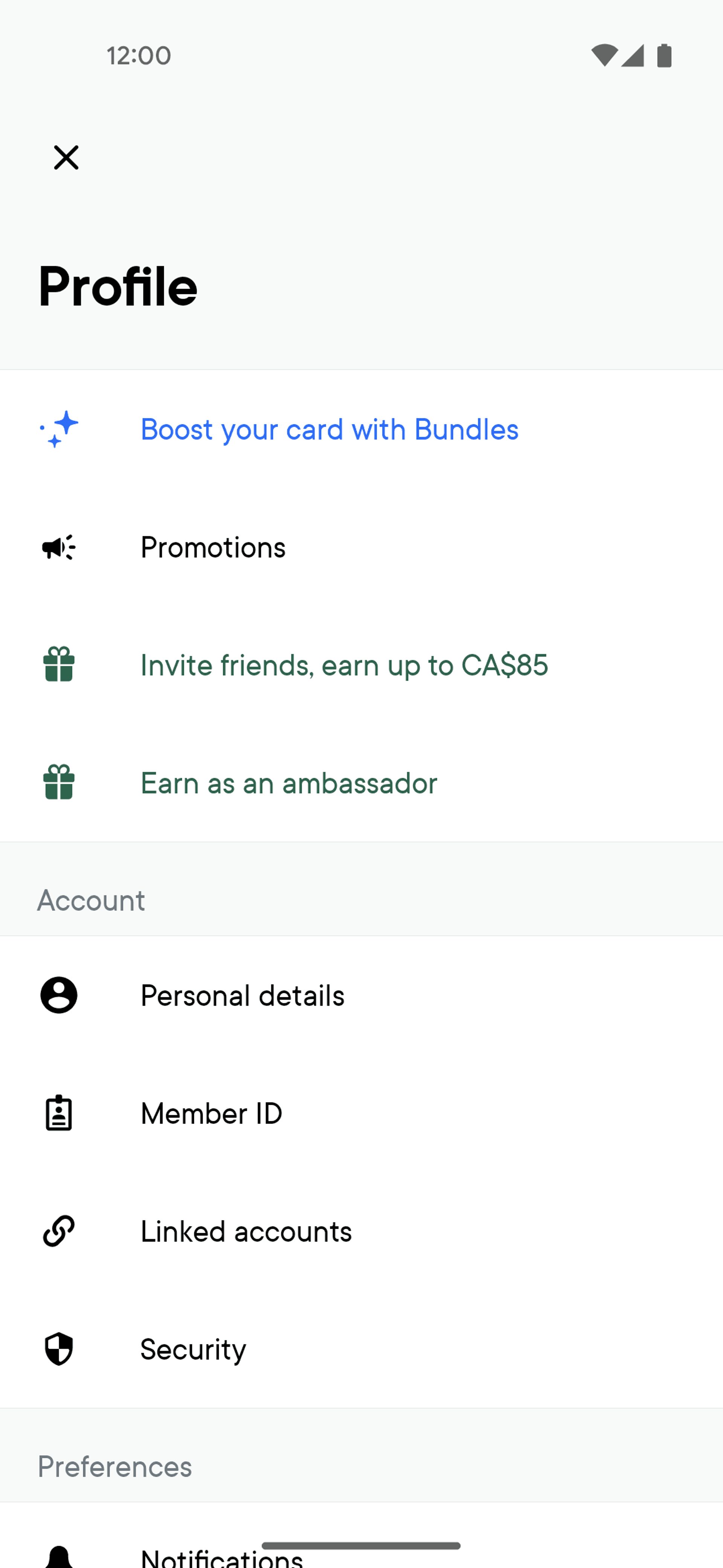 Neo Financial Android Finance interface screenshot 5