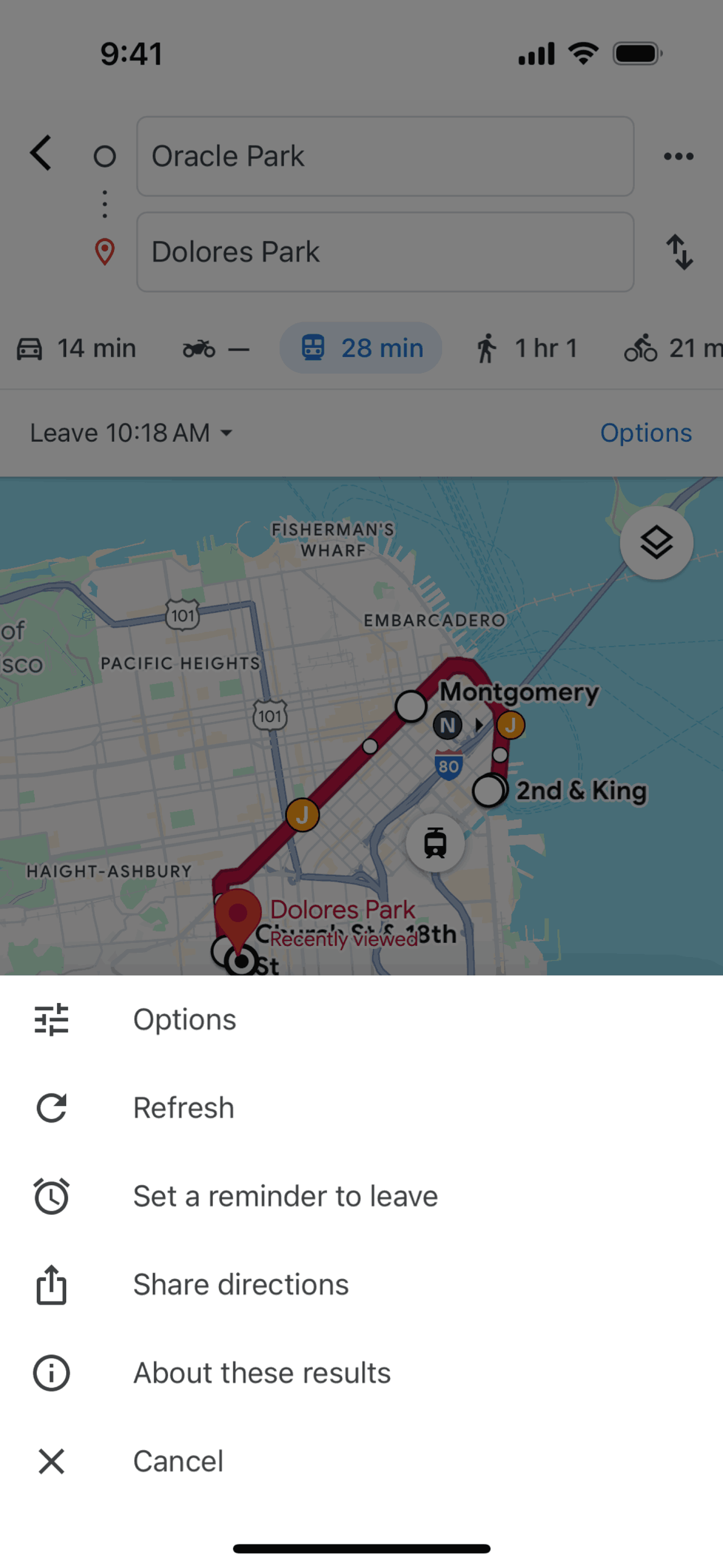 Google Maps iOS Maps & Navigation interface screenshot 3