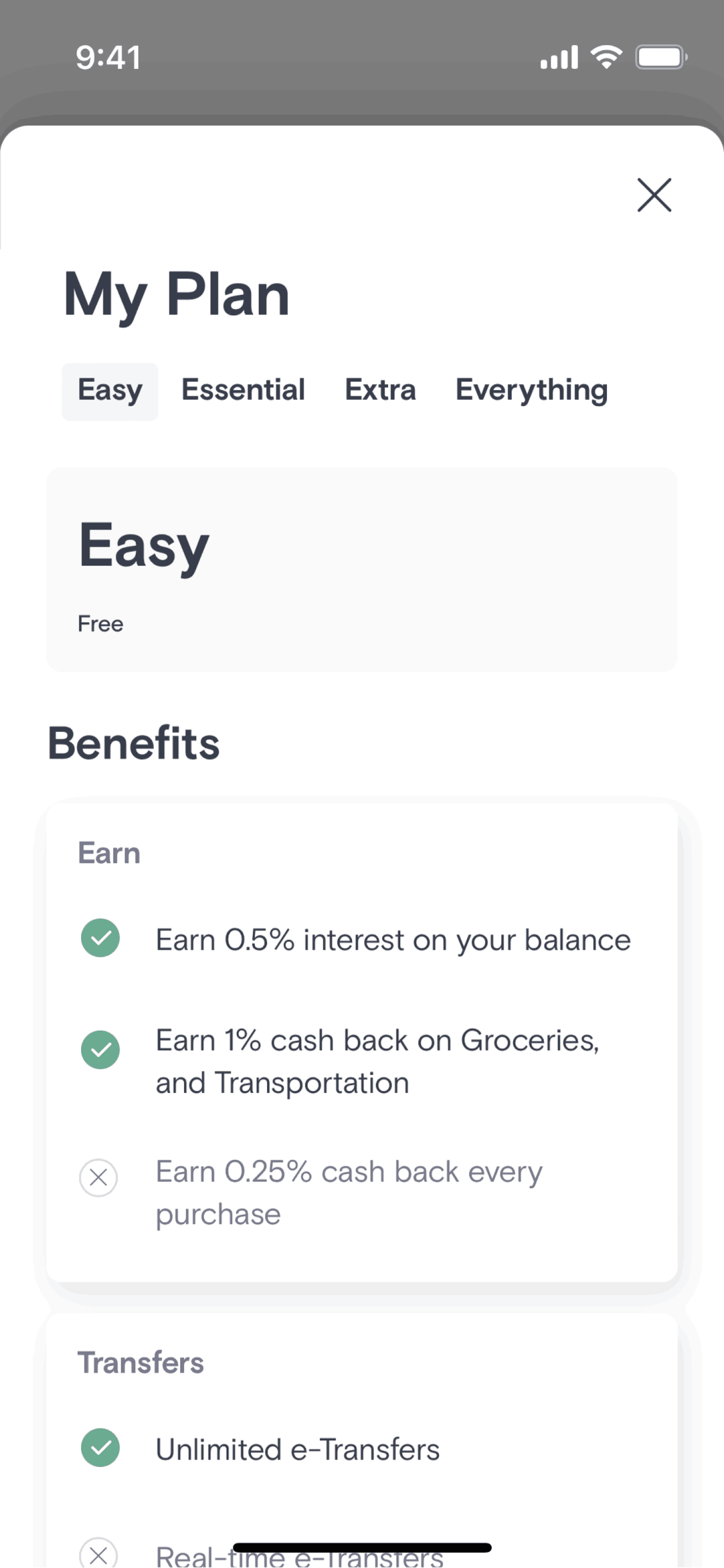 KOHO iOS Finance interface screenshot 13