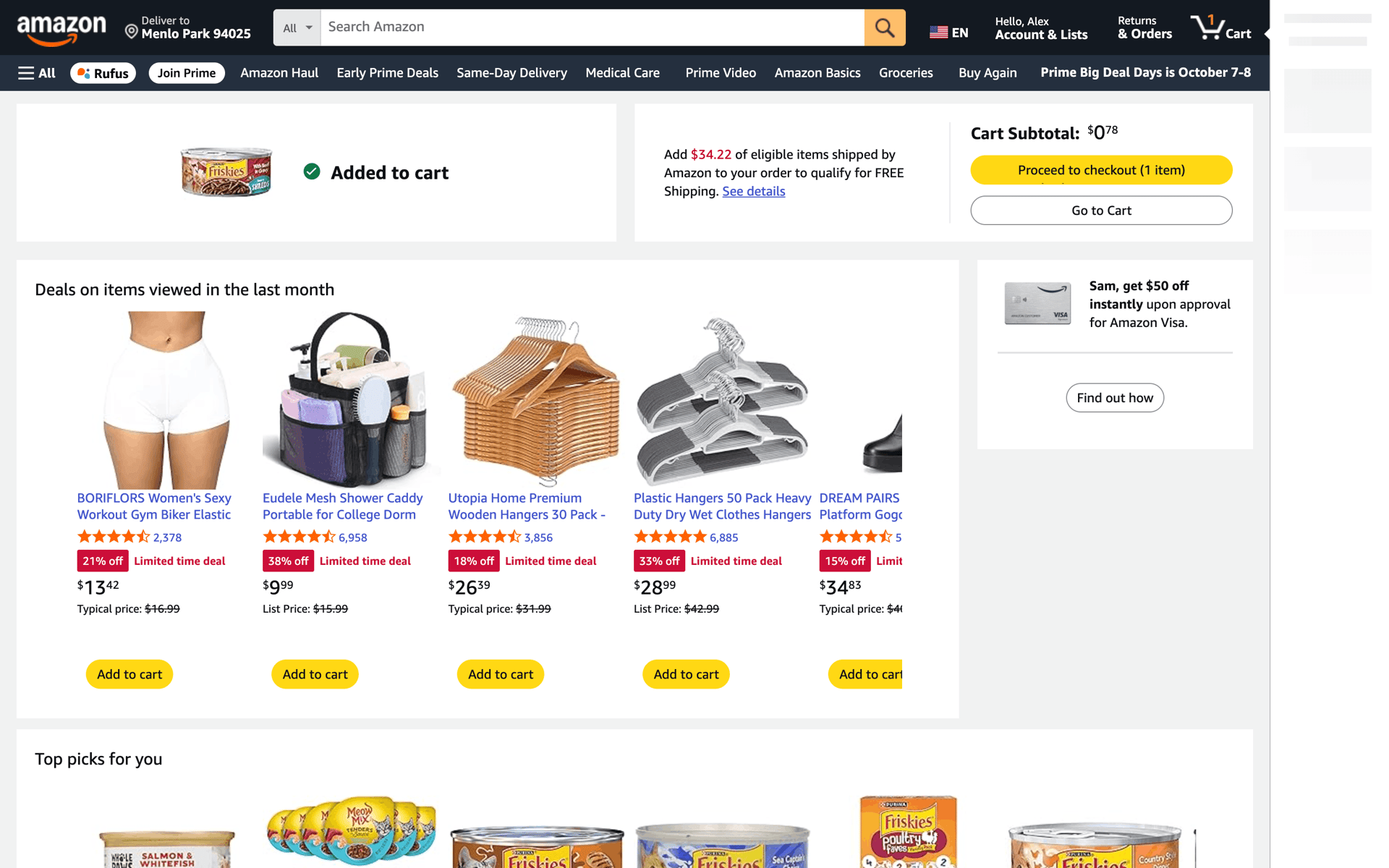 Amazon Web Shopping interface screenshot 10