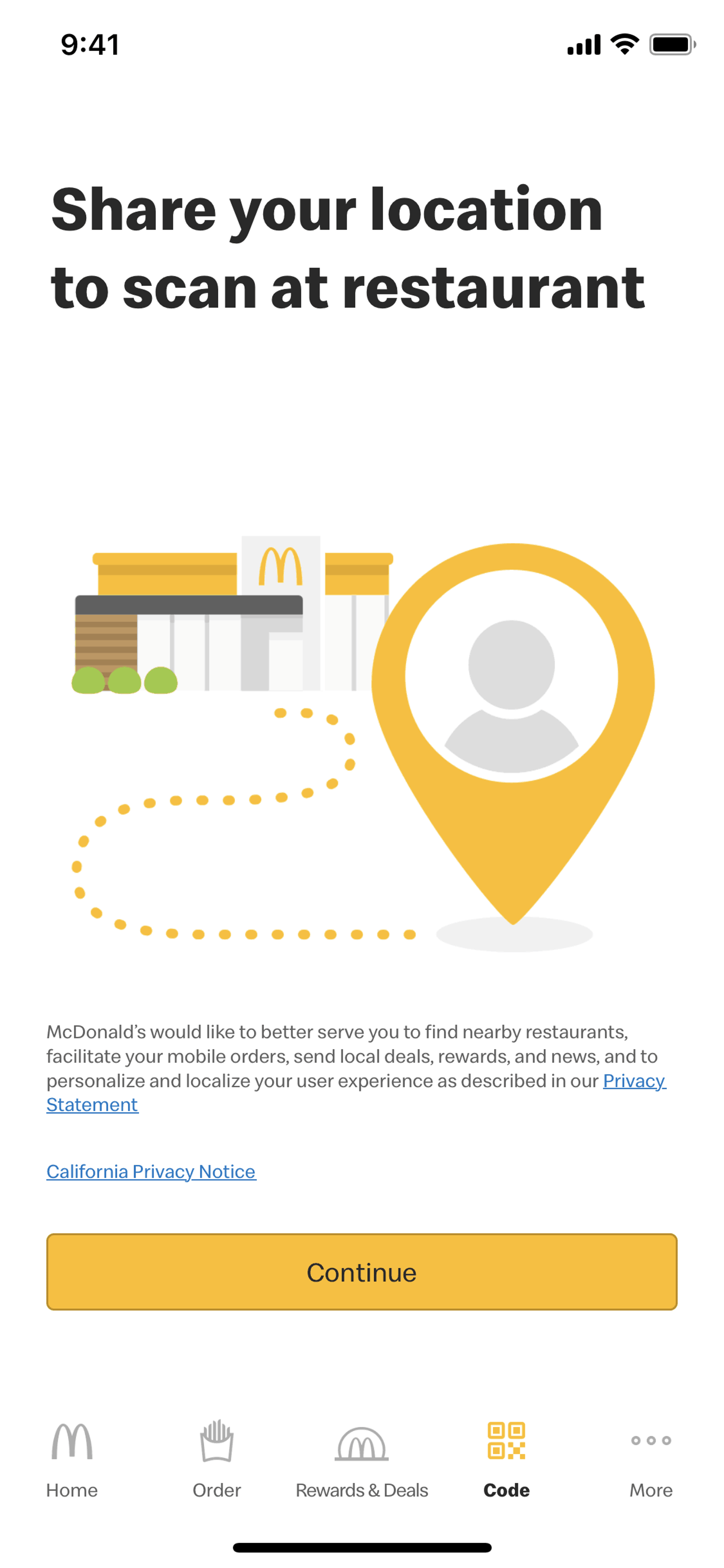 McDonald's iOS Food & Drink interface screenshot 21