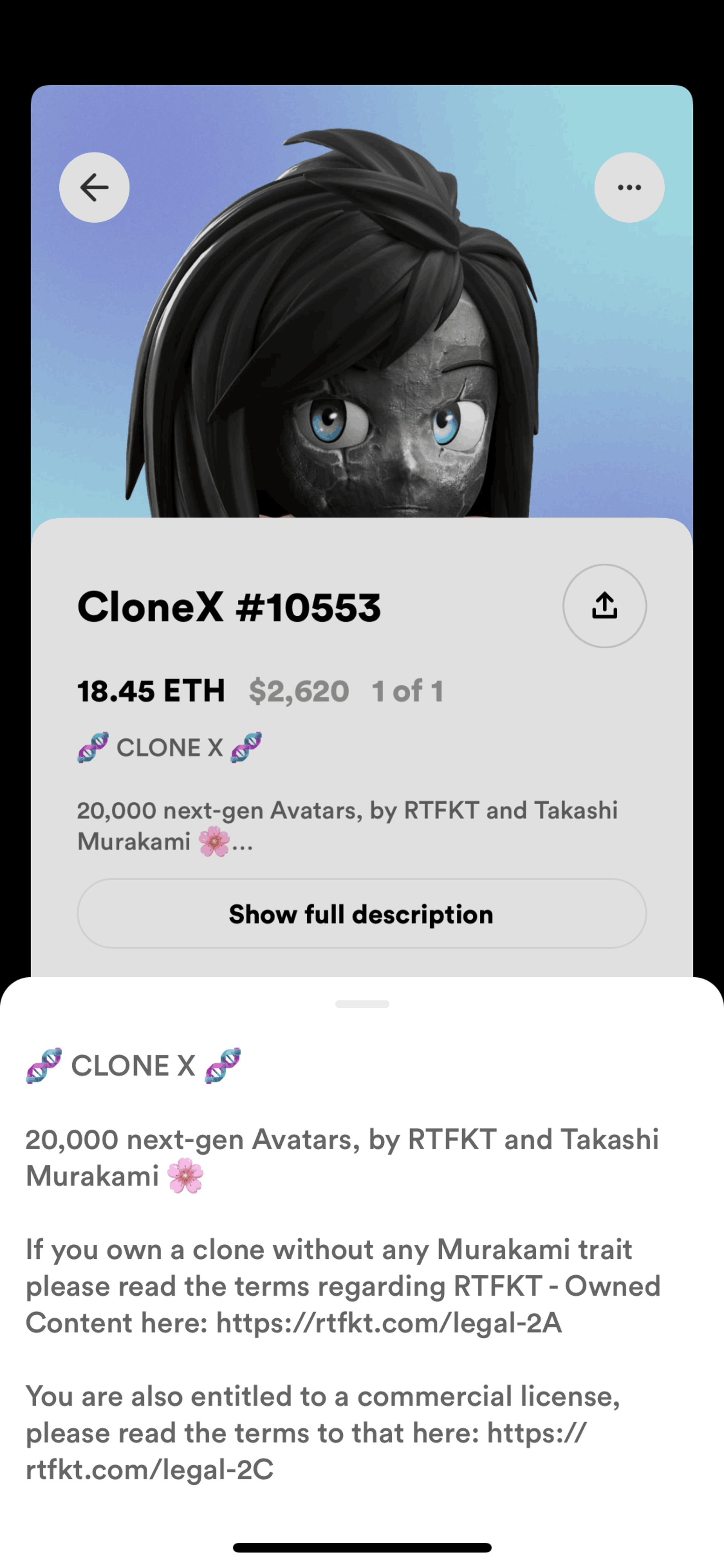 Rarible iOS Crypto & Web3 interface screenshot 21